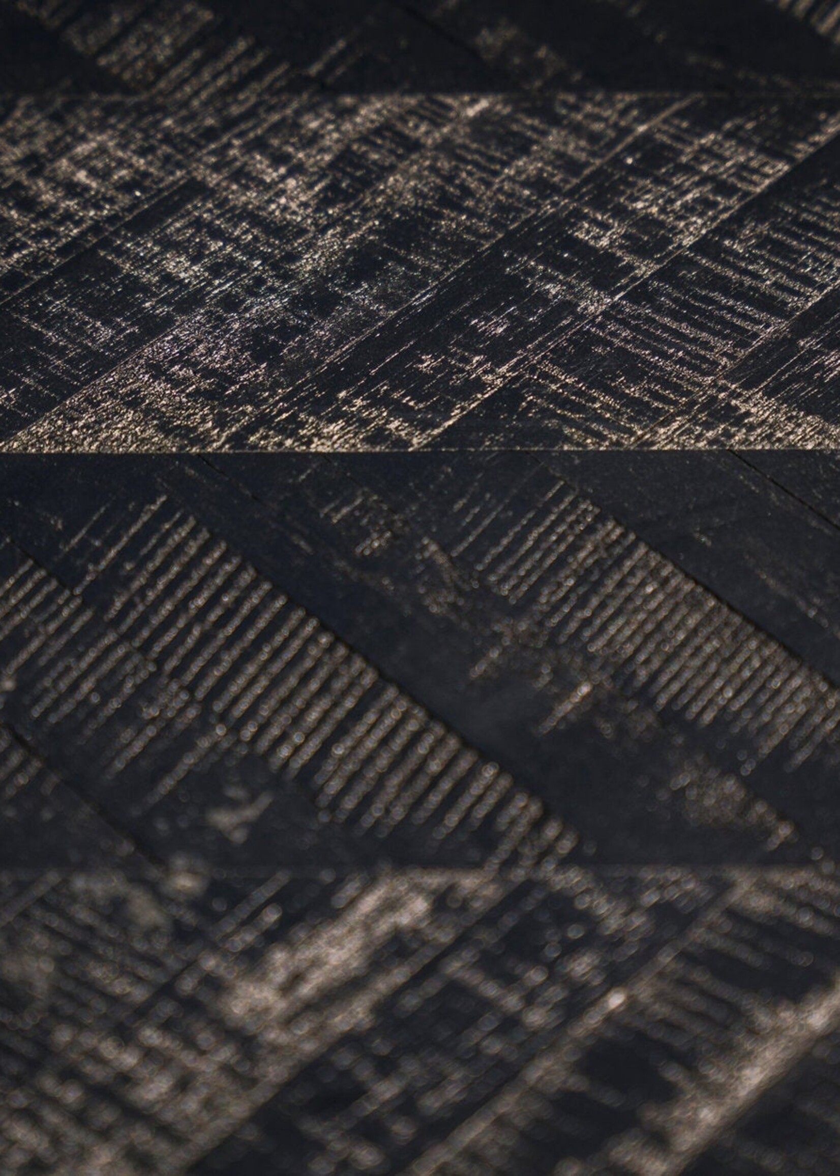 Bazar Bizar Antwerp The Herringbone High Table - Black - 140cm