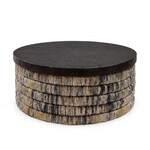 Bazar Bizar Antwerp Banana Round Grey Wash Magani Coffee Table