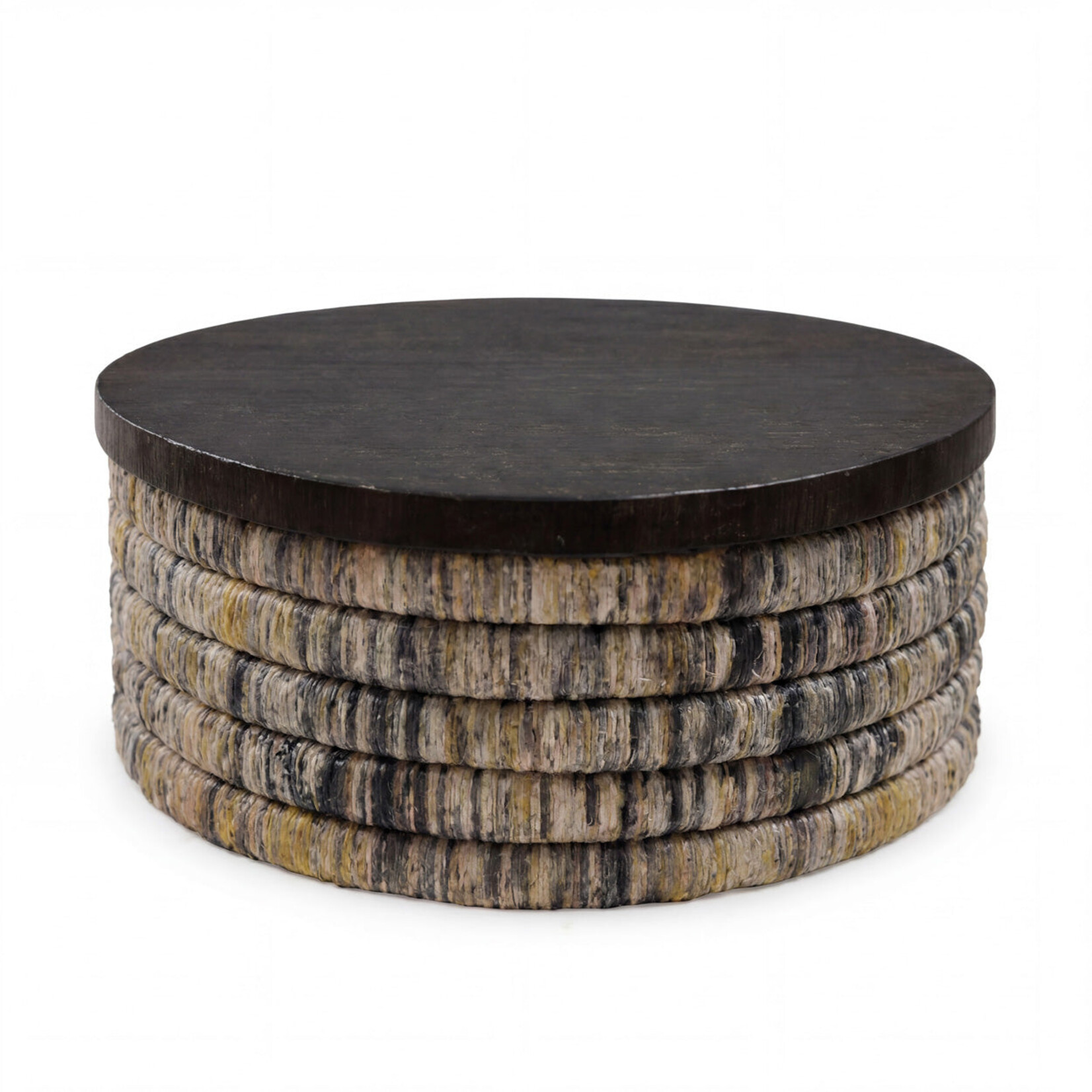Bazar Bizar Antwerp Banana Round Grey Wash Magani Coffee Table
