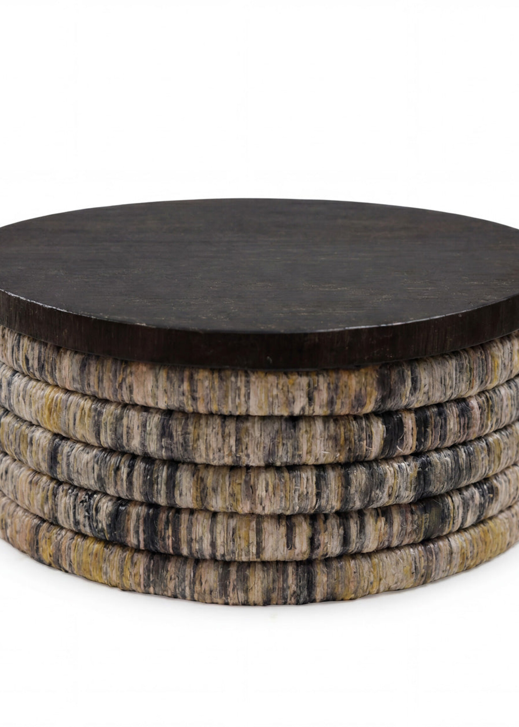 Bazar Bizar Antwerp Banana Round Grey Wash Magani Coffee Table