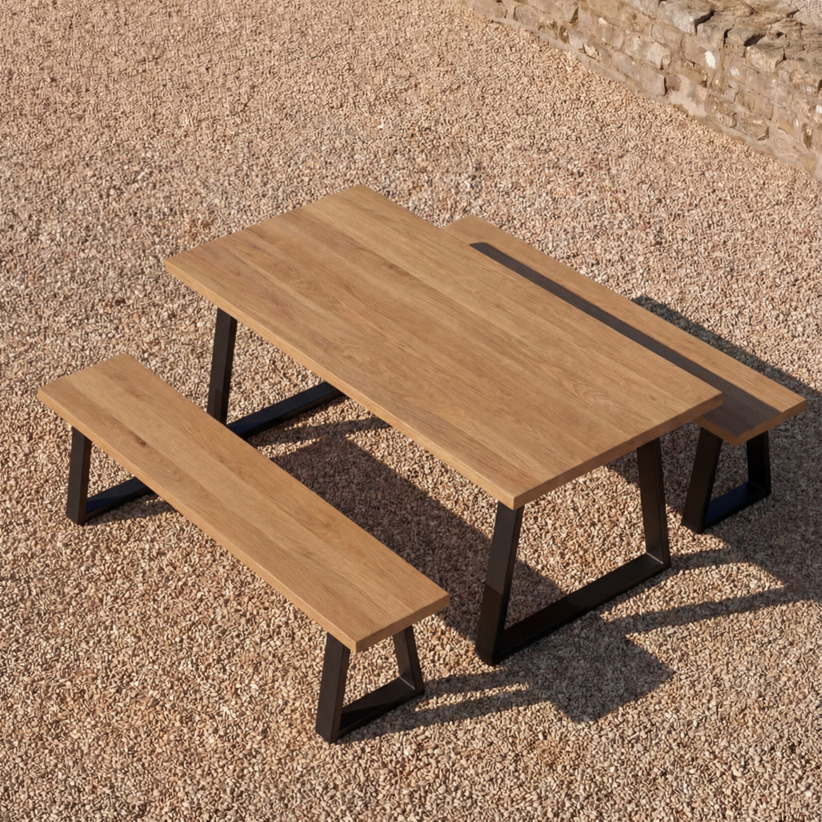 Bazar Bizar Antwerp Bench With Iron Legs - Natural - 220