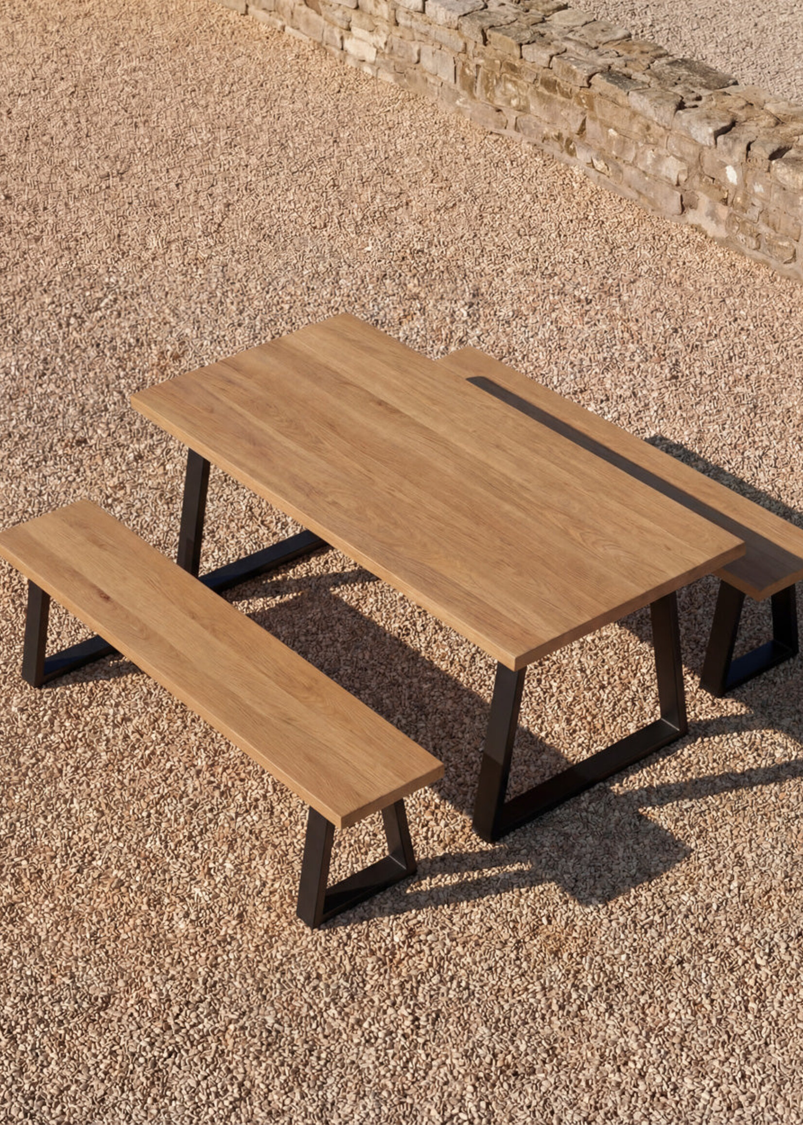Bazar Bizar Antwerp Bench With Iron Legs - Natural - 220