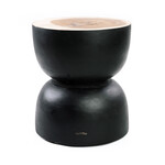 Bazar Bizar Antwerp The Karbun Stool - Black Natural