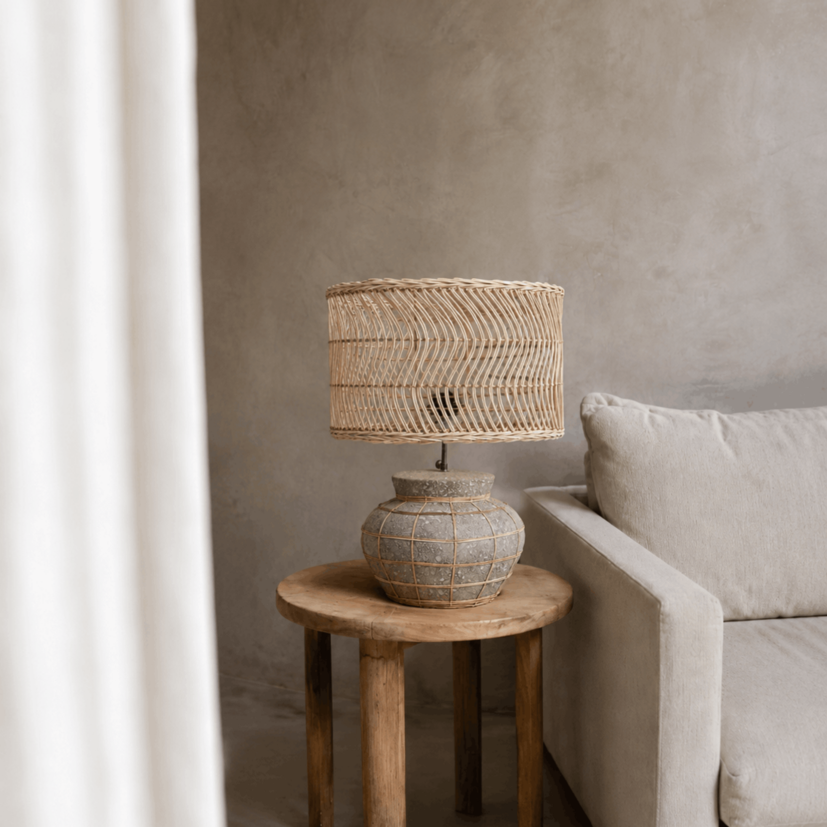 Bazar Bizar Antwerp The Kythira Table Lamp - Natural Concrete