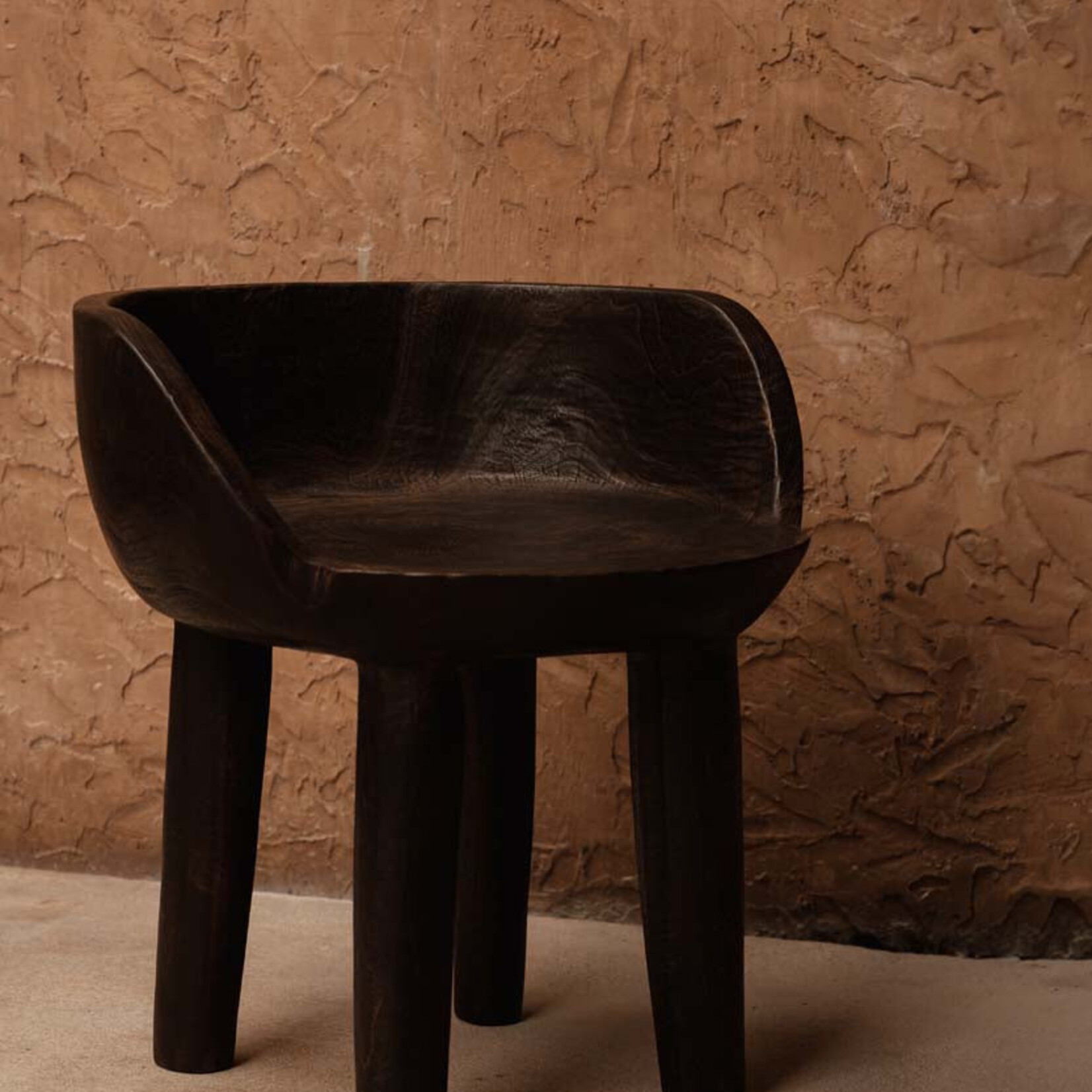 Bazar Bizar Antwerp The Sit Happens Low Chair - Dark Walnut