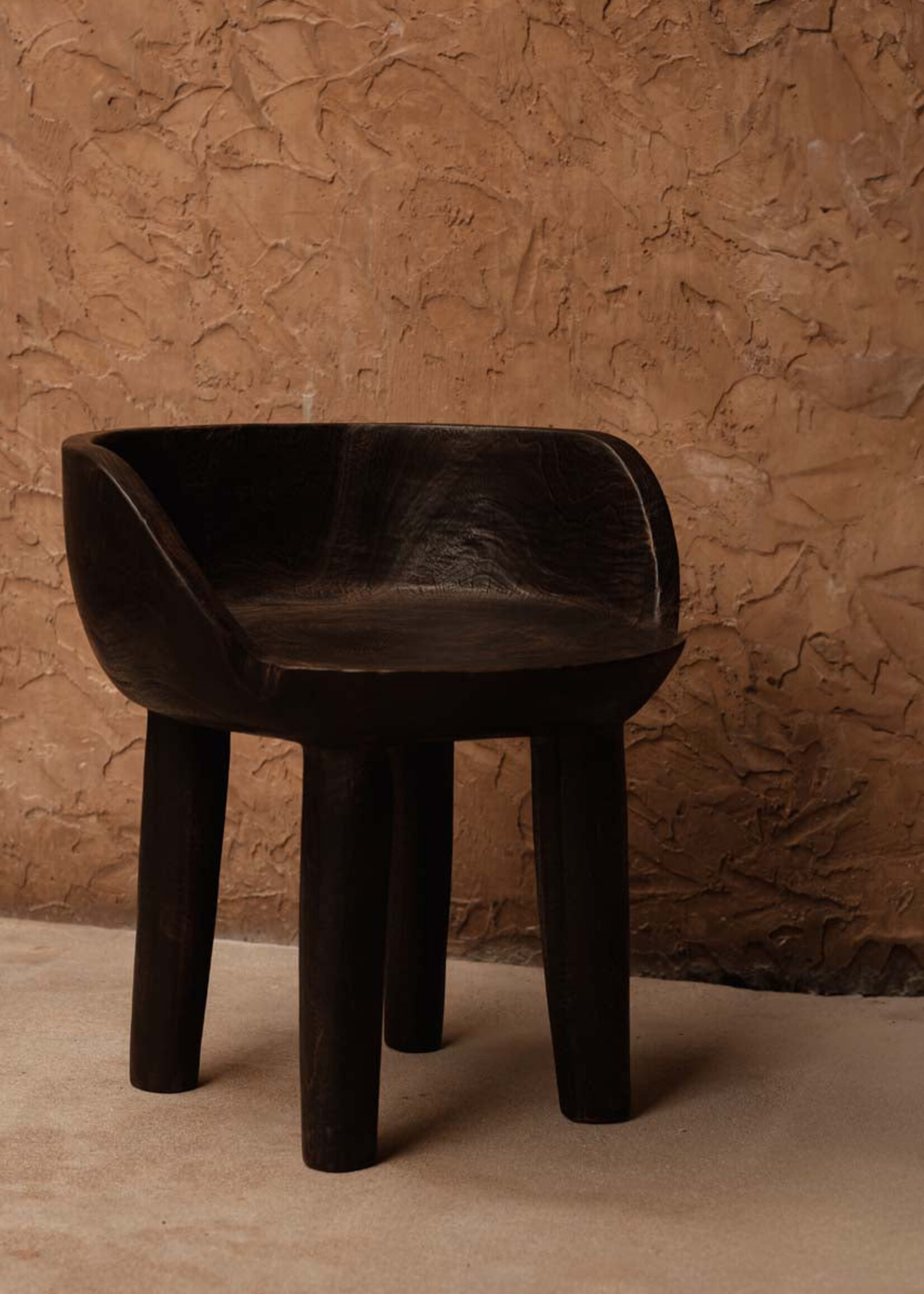 Bazar Bizar Antwerp The Sit Happens Low Chair - Dark Walnut