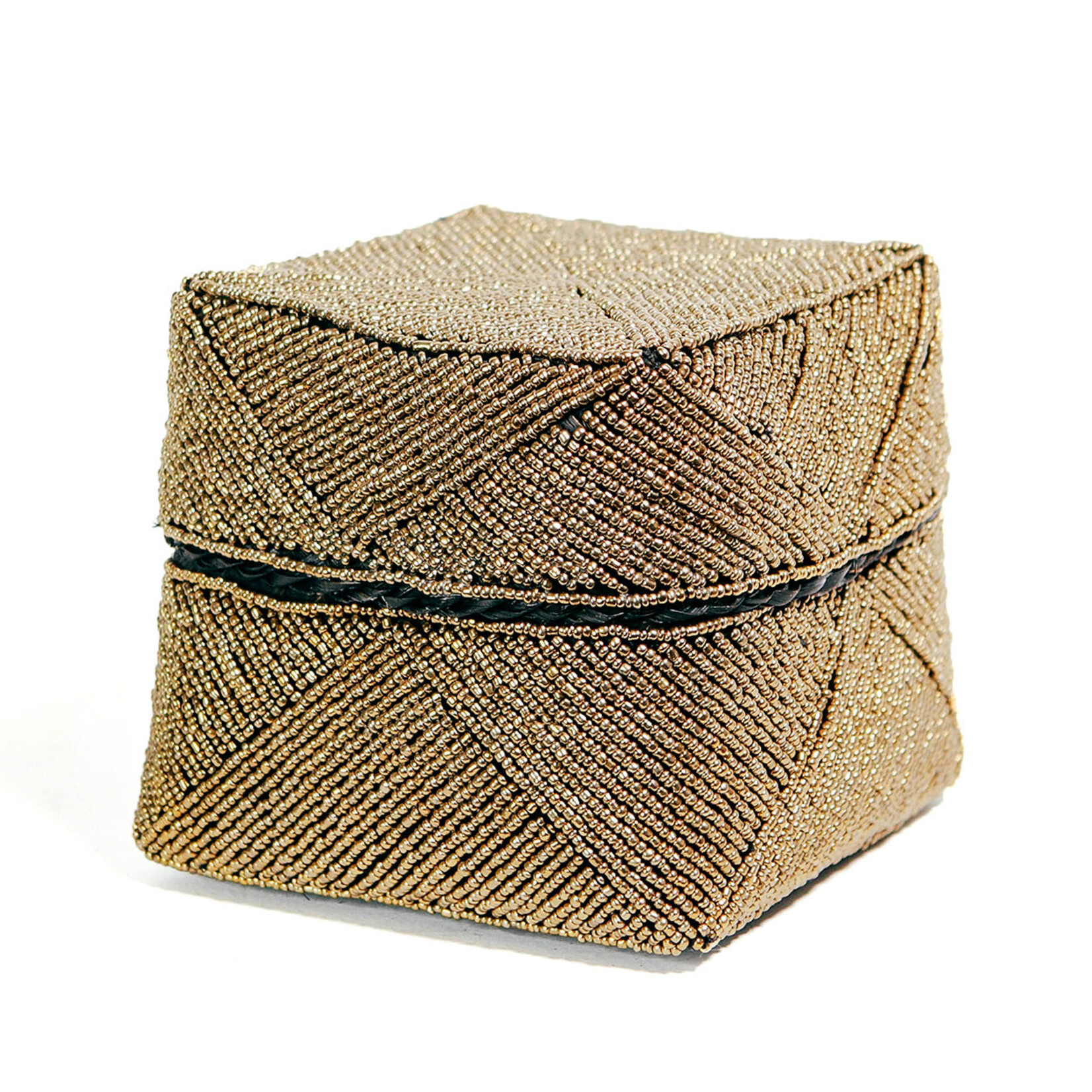 Bazar Bizar Antwerp The Beaded Basket - Gold - L