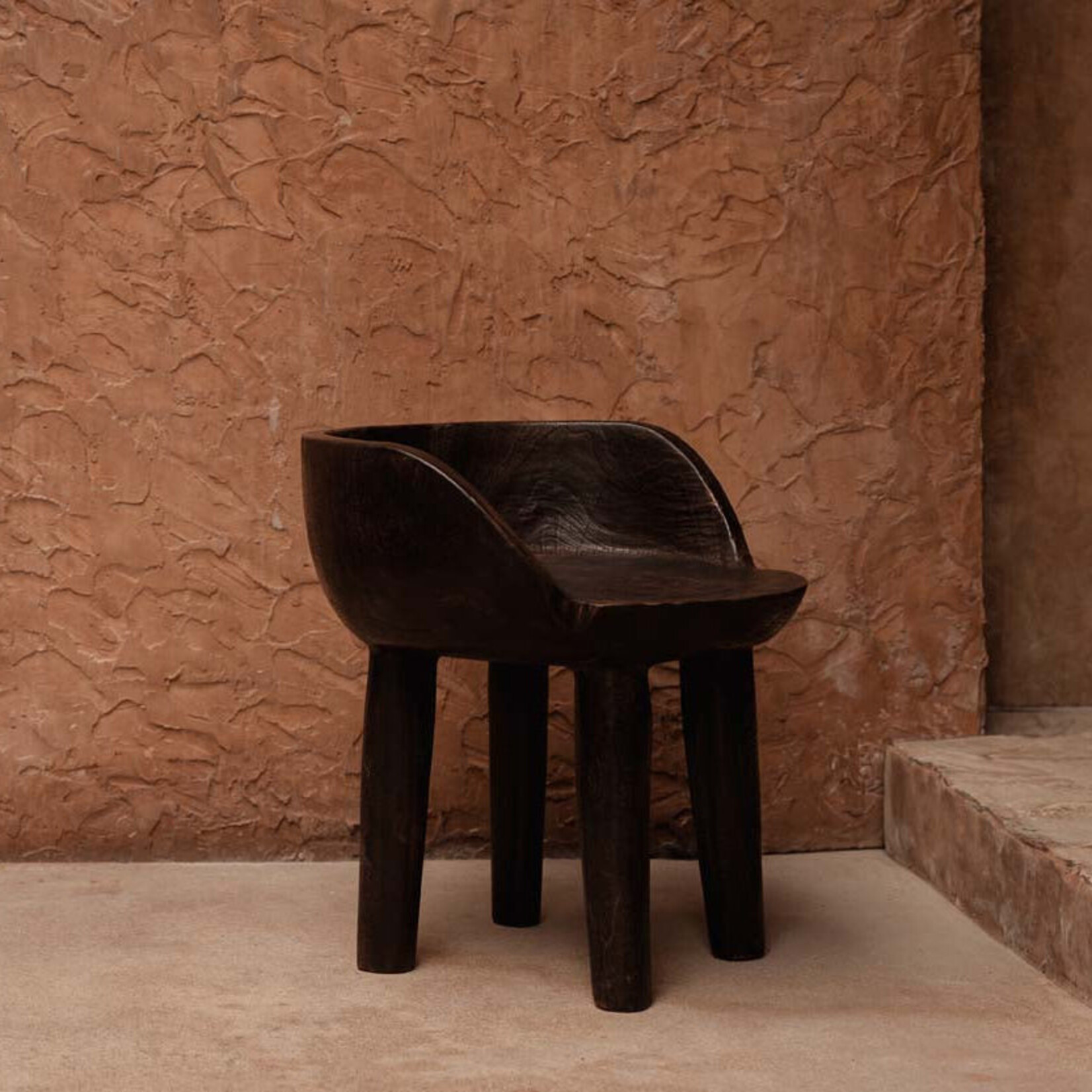 Bazar Bizar Antwerp The Sit Happens Low Chair - Dark Walnut