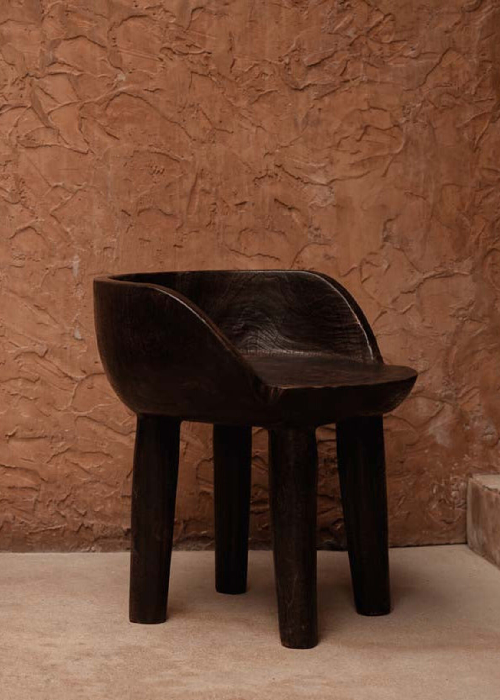Bazar Bizar Antwerp The Sit Happens Low Chair - Dark Walnut