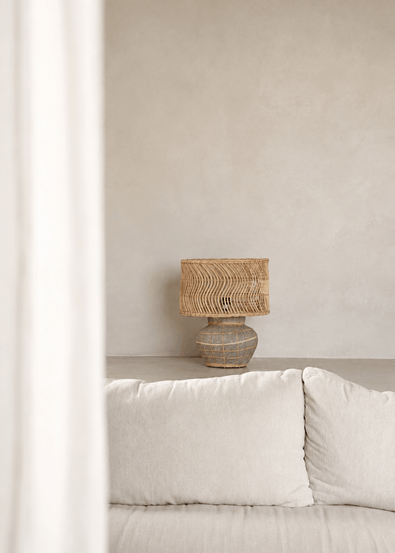 Bazar Bizar Antwerp The Kythira Table Lamp - Natural Concrete