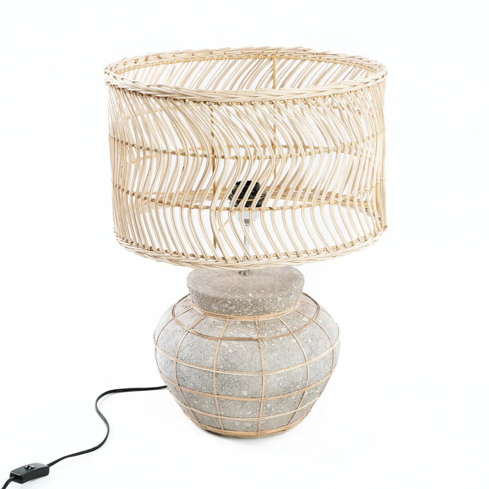 Bazar Bizar Antwerp The Kythira Table Lamp - Natural Concrete