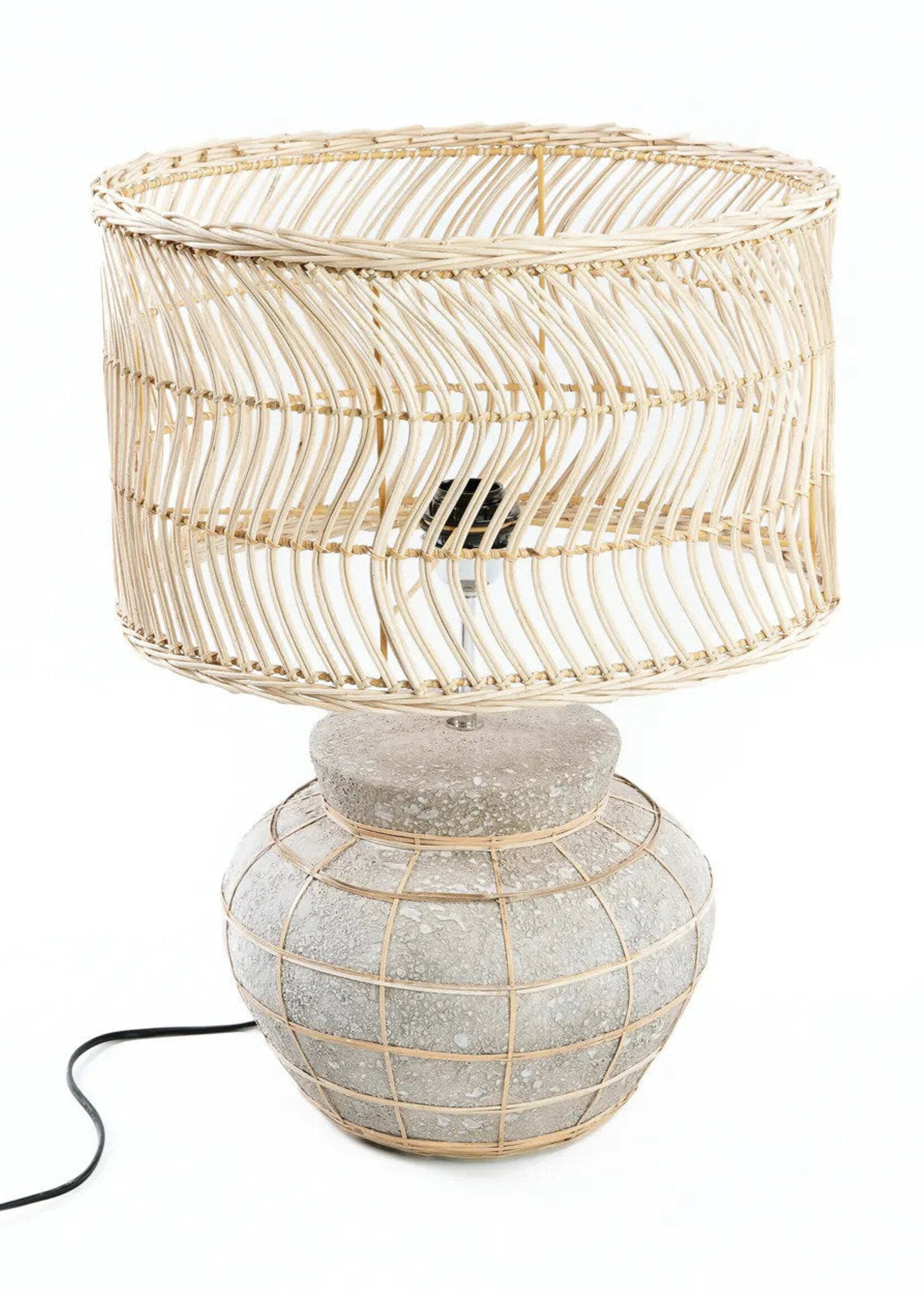 Bazar Bizar Antwerp The Kythira Table Lamp - Natural Concrete