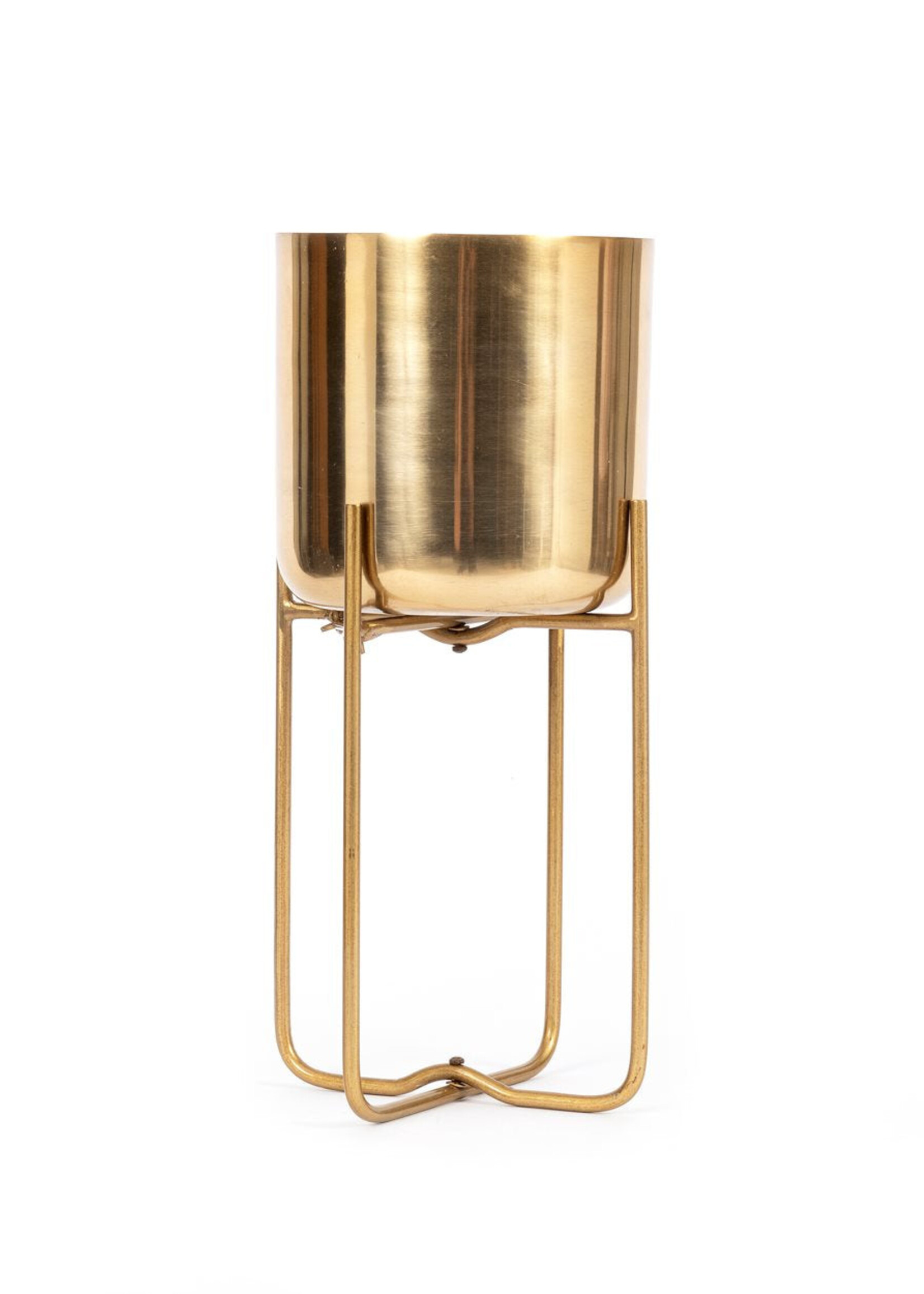 Bazar Bizar The Brass Planter on Stand - Brass - M