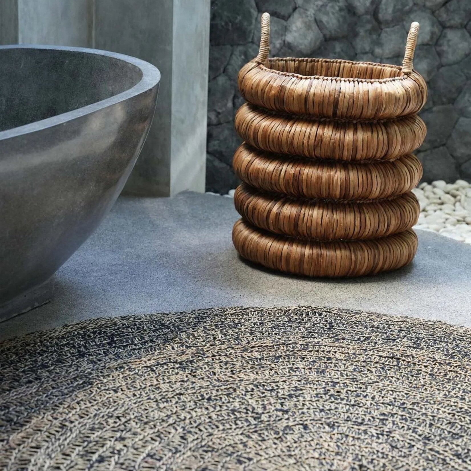 Bazar Bizar Antwerp The Seagrass Carpet - Natural Black - 150