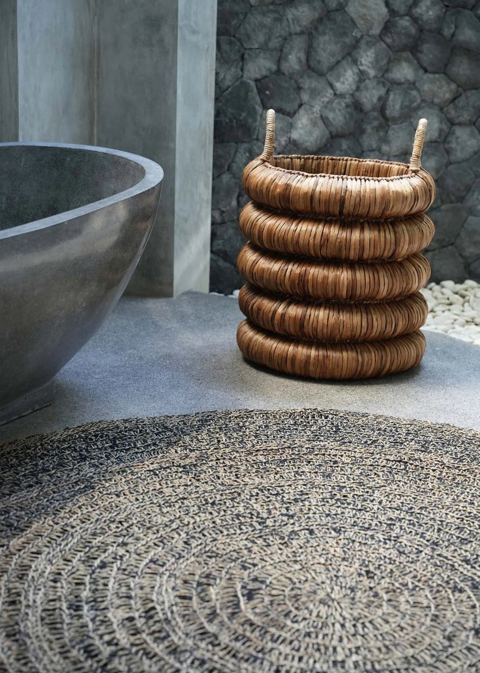Bazar Bizar Antwerp The Seagrass Carpet - Natural Black - 150