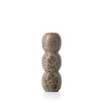 Bazar Bizar Antwerp The Travertine Totem Taper Candle Holder - Grey - L