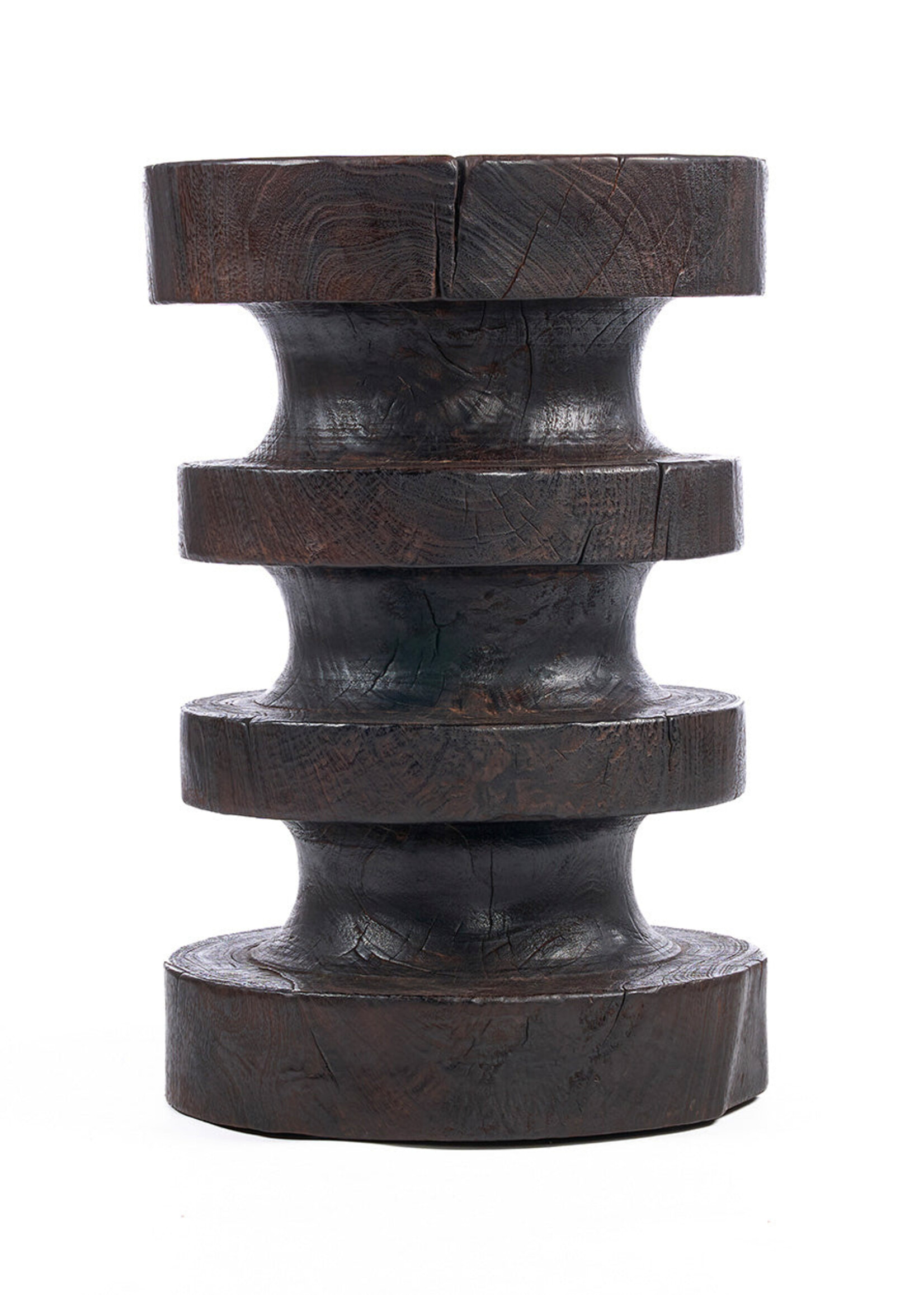 Bazar Bizar Antwerp The Mocha Rings Side Table - Dark Walnut