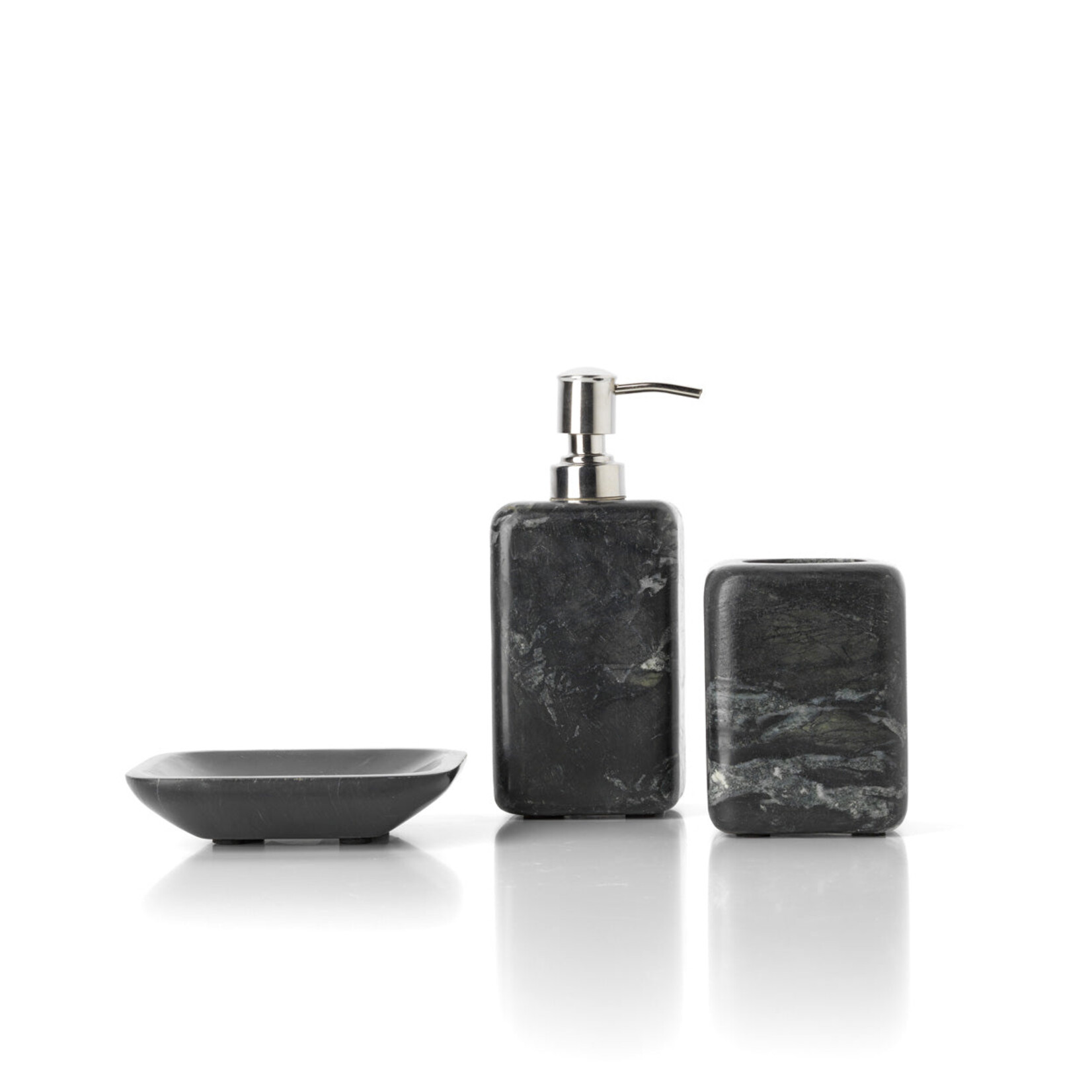 Bazar Bizar Antwerp The Marble Soap Dispenser - Marine Black