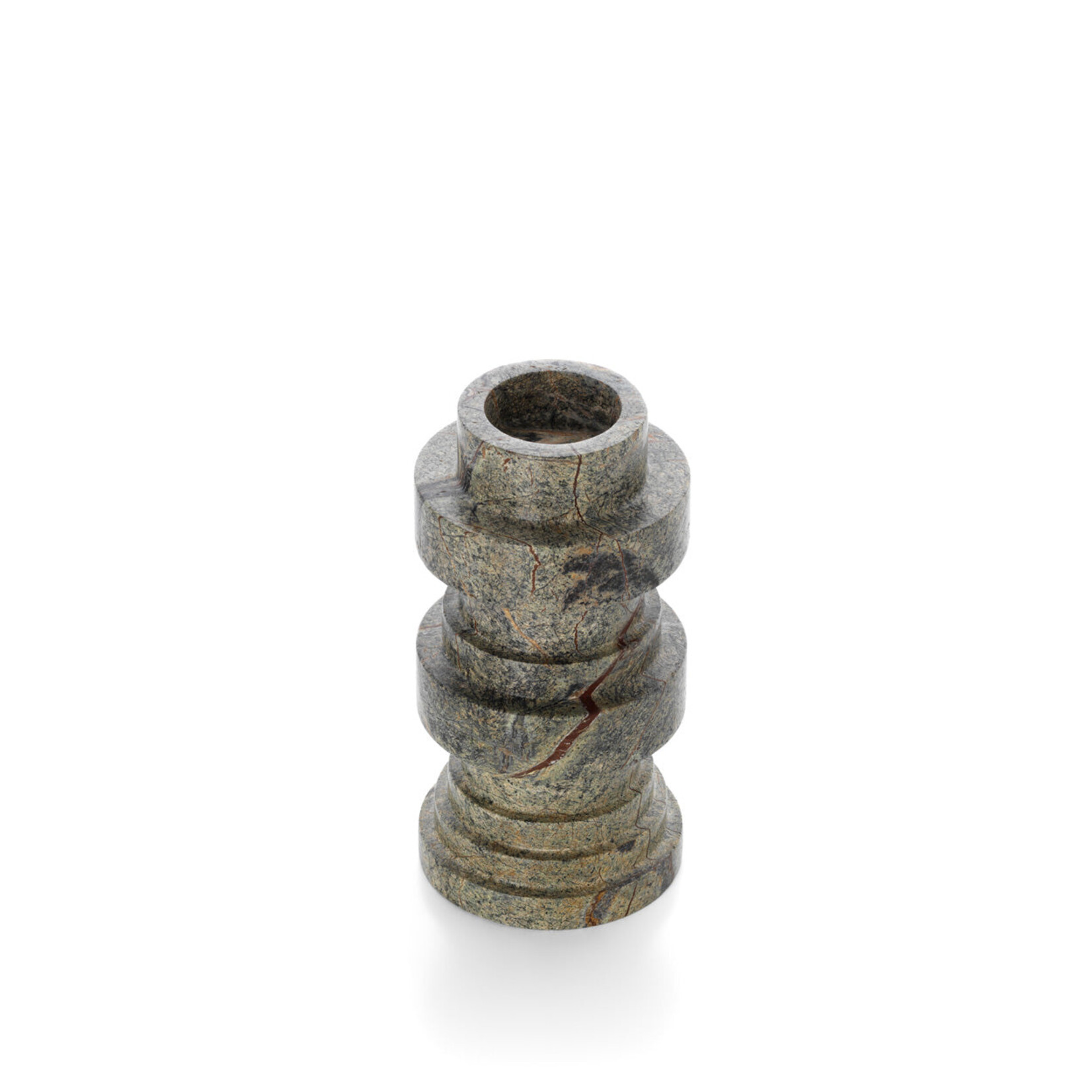 Bazar Bizar Antwerp The Bidasar Marble Totemic Candle Holder - Green