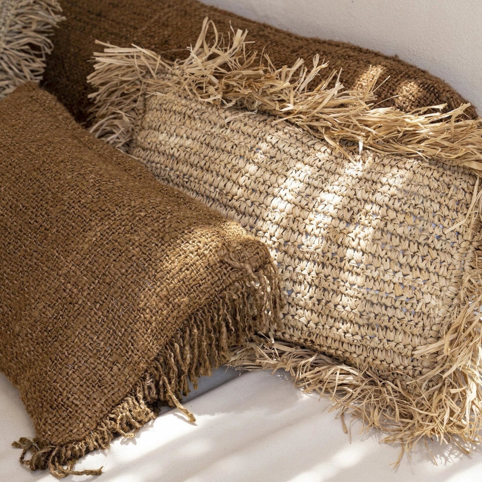 Bazar Bizar Antwerp The Raffia Cushion Cover Rectangular - Natural - 30x50