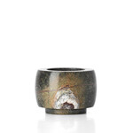 Bazar Bizar Antwerp The Bidasar Marble Candle Holder - Green - Low