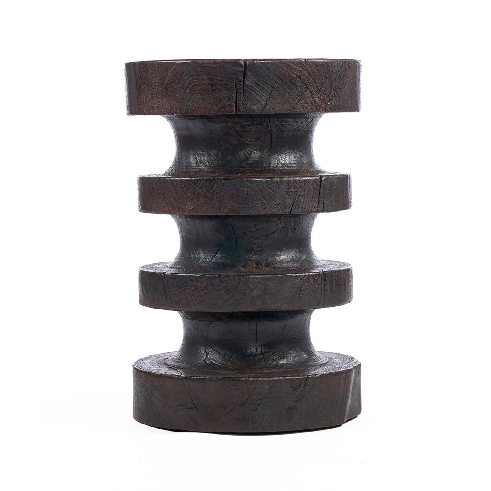 Bazar Bizar Antwerp The Mocha Rings Side Table - Dark Walnut