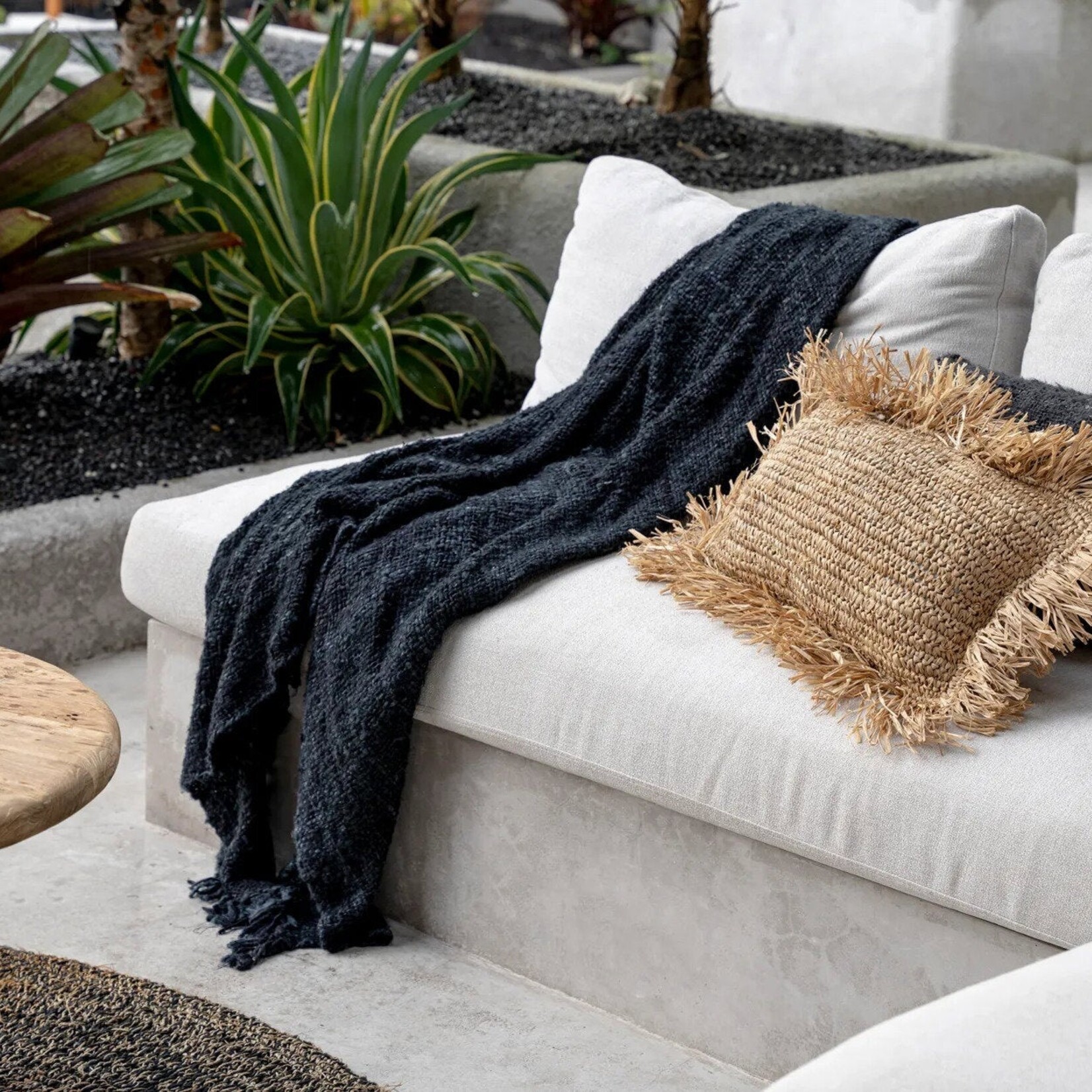 Bazar Bizar Antwerp The Raffia Cushion Cover Rectangular - Natural - 30x50