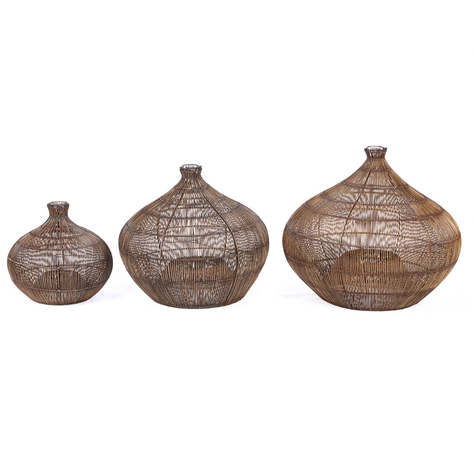 Bazar Bizar Antwerp The Desert Gourd Pendant - Dark Walnut - L