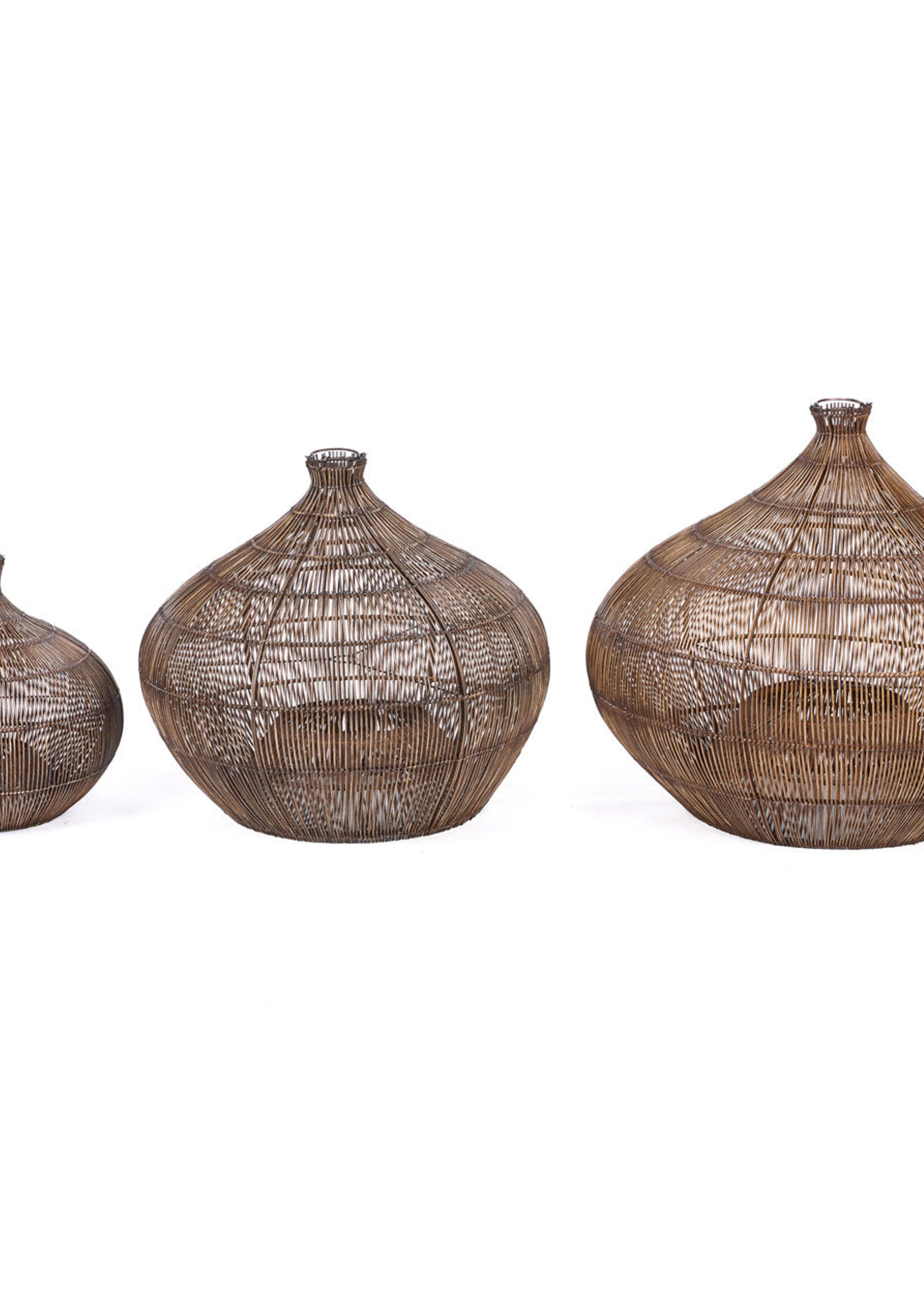 Bazar Bizar Antwerp The Desert Gourd Pendant - Dark Walnut - L
