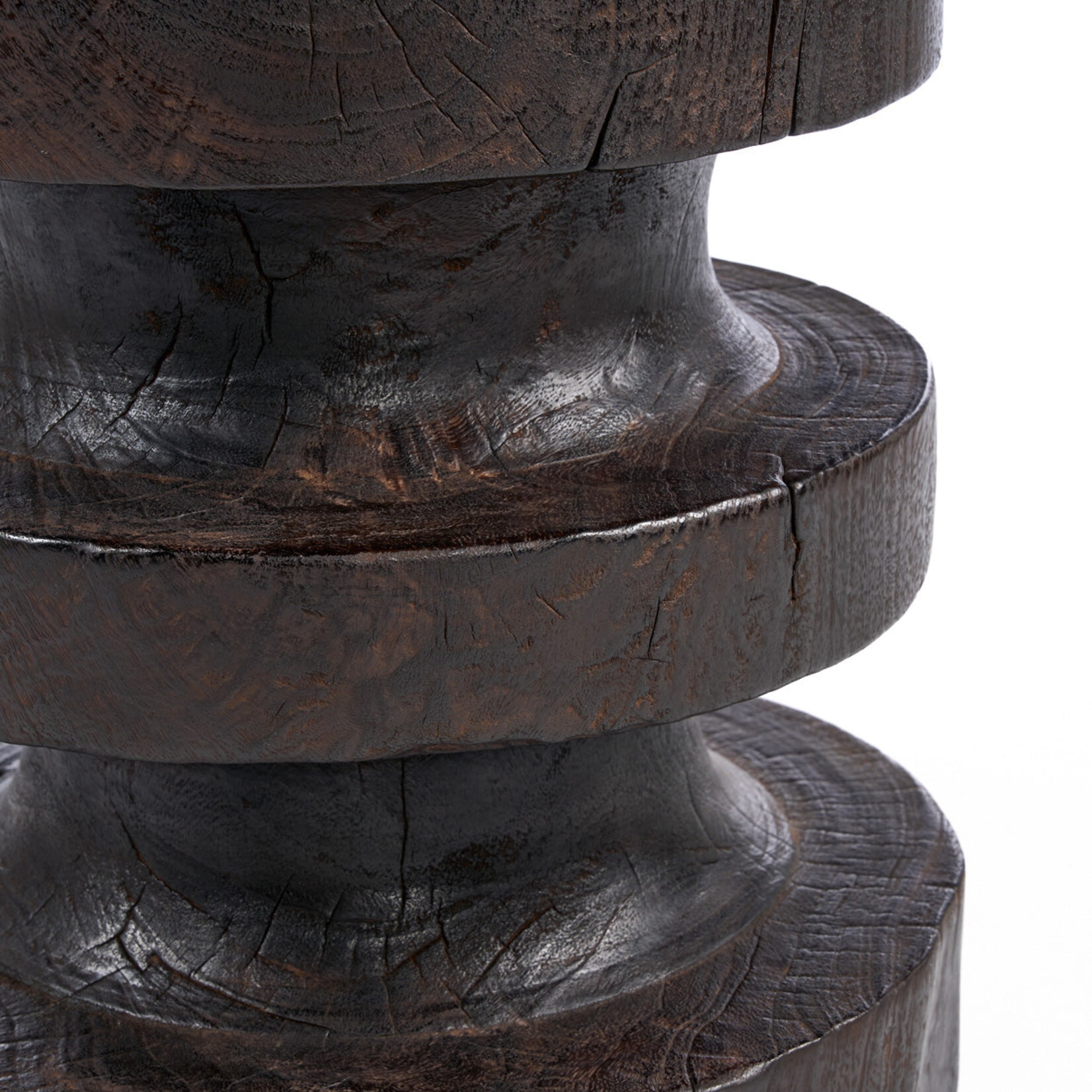 Bazar Bizar Antwerp The Mocha Rings Side Table - Dark Walnut