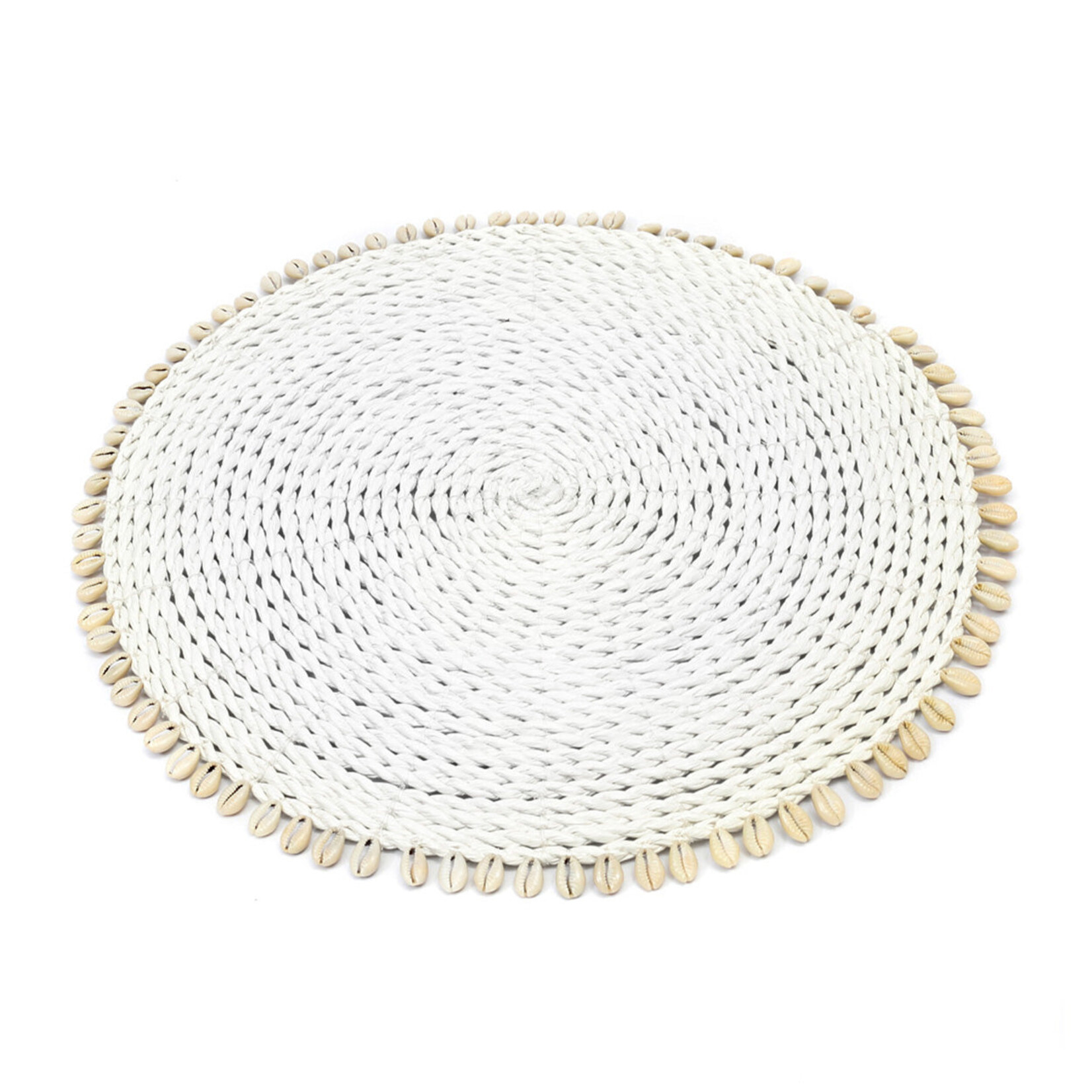 Bazar Bizar Antwerp The Seagrass Shell Placemat - White