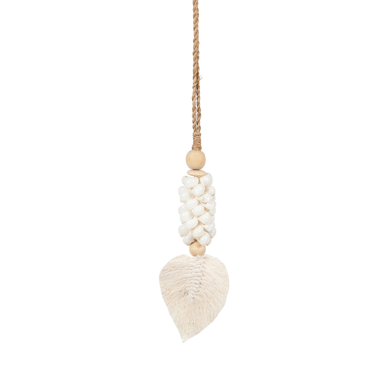 Bazar Bizar Antwerp The Leaf & Shell Tassel - White