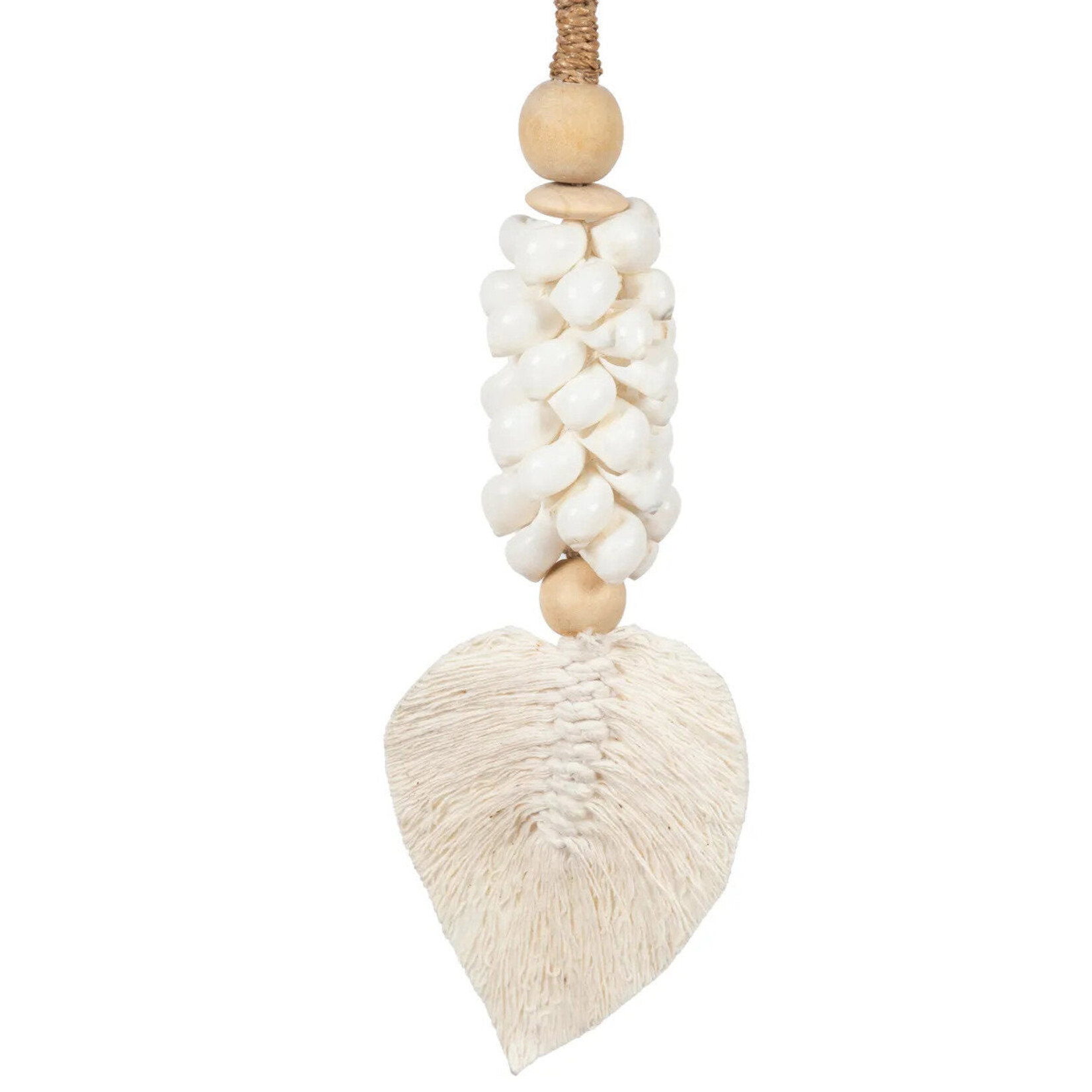 Bazar Bizar Antwerp The Leaf & Shell Tassel - White