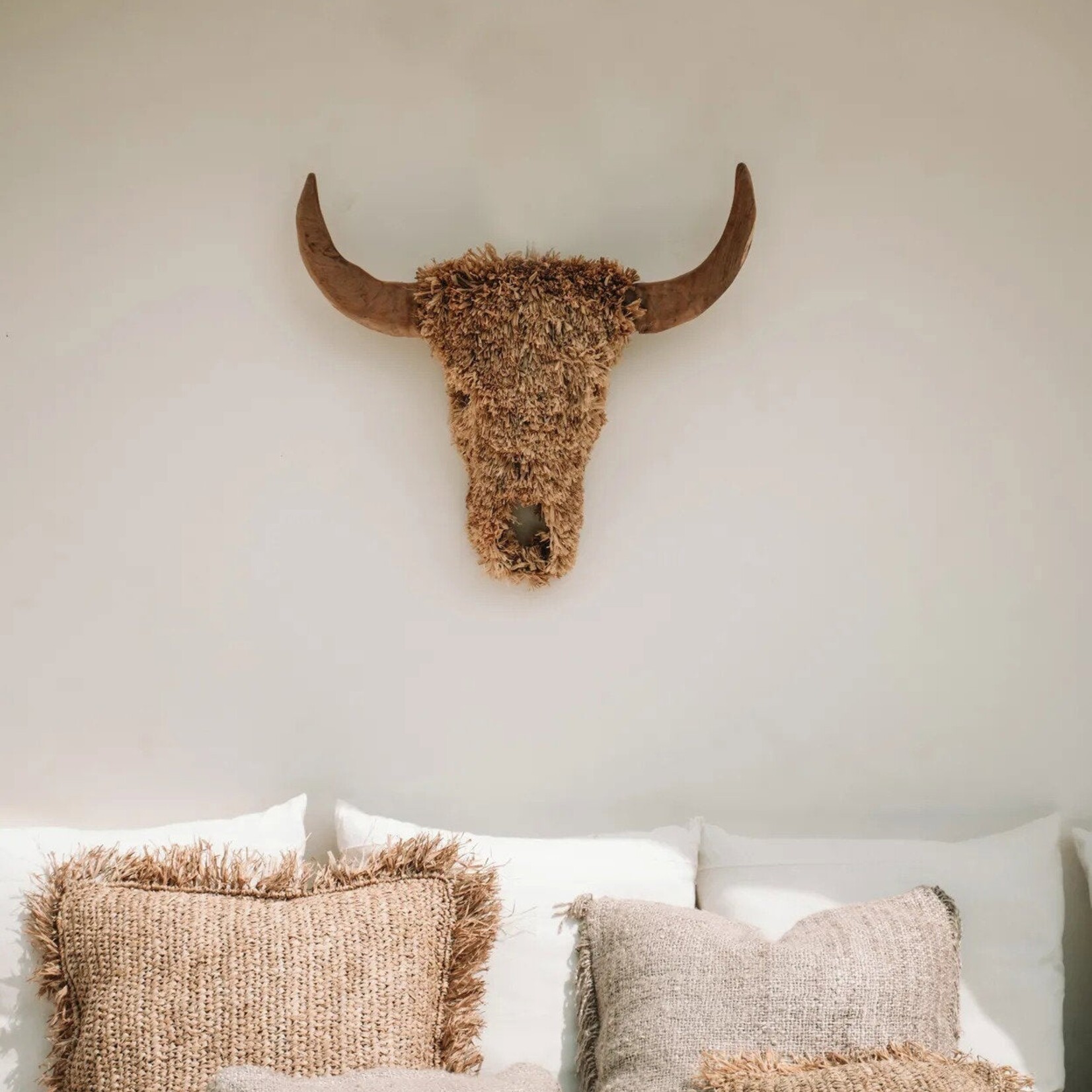 Bazar Bizar Antwerp The Raffia Cushion Cover Square - Natural - 40x40