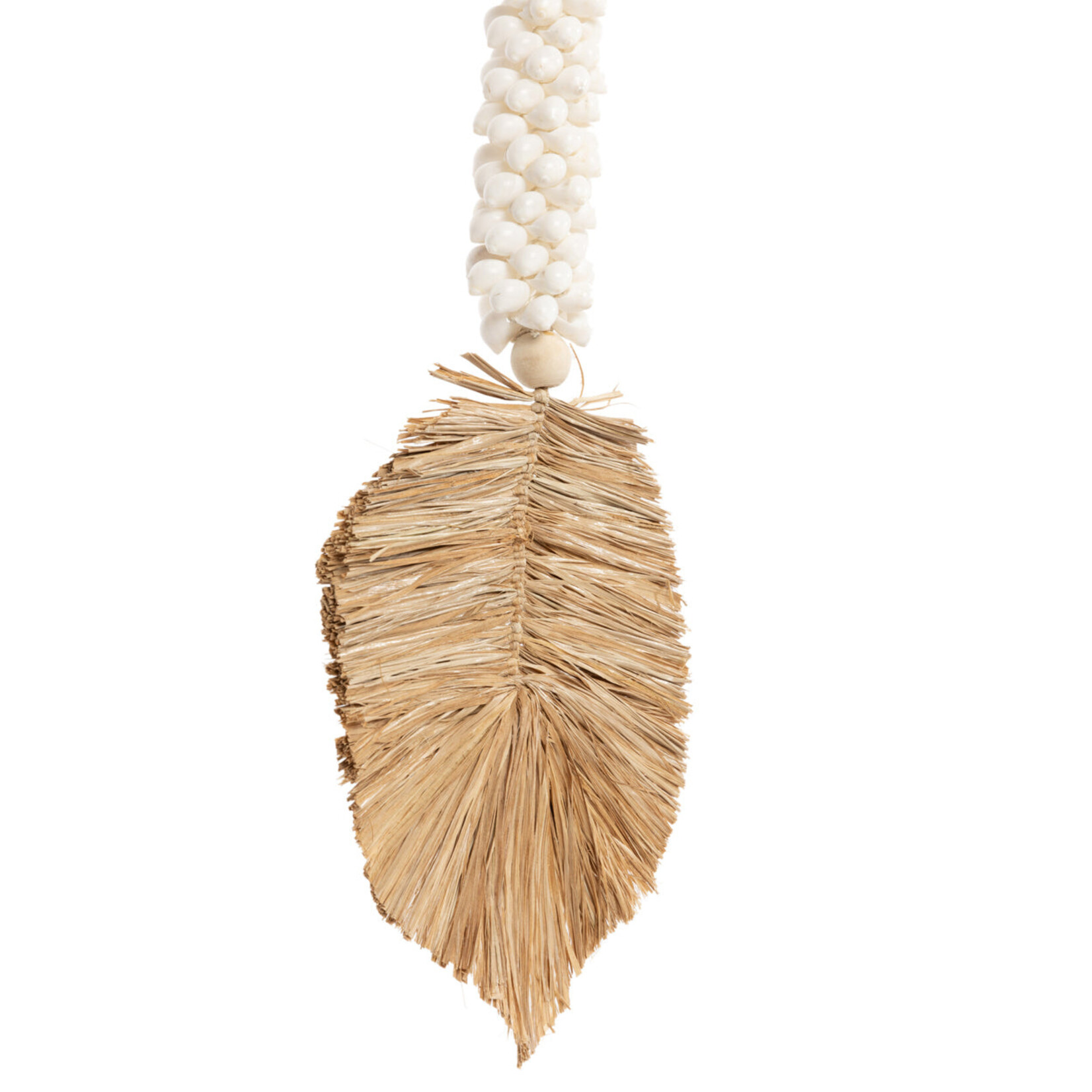 Bazar Bizar Antwerp The Raffia Shell Tassel - White Natural