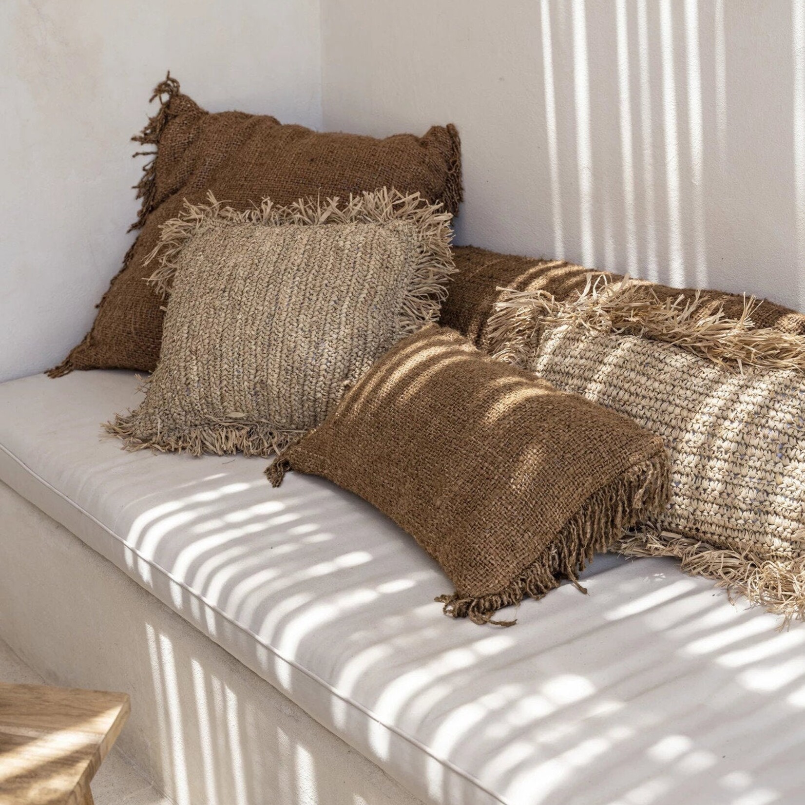 Bazar Bizar Antwerp The Raffia Cushion Cover Square - Natural - 40x40