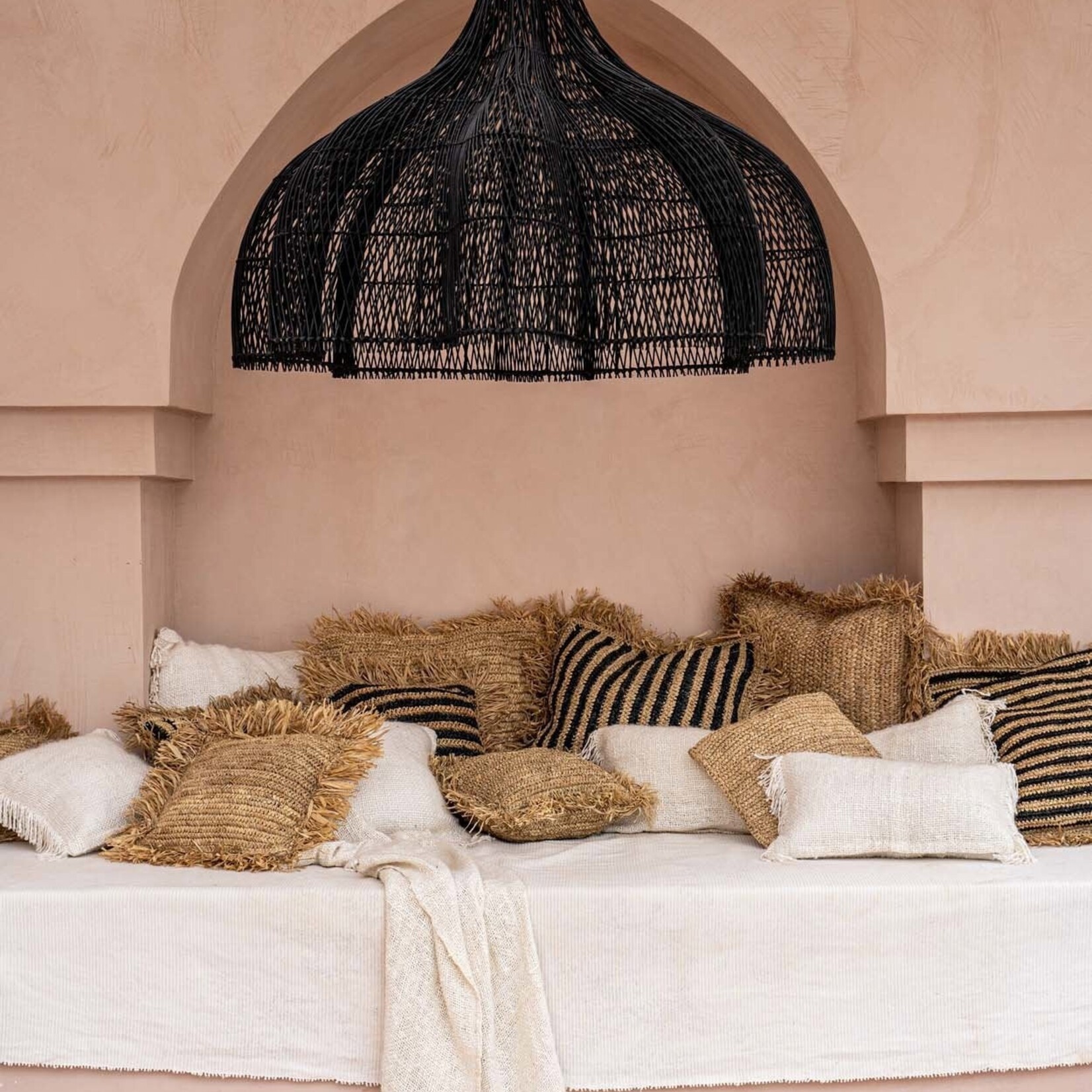 Bazar Bizar Antwerp The Raffia Cushion Cover Square - Natural - 40x40