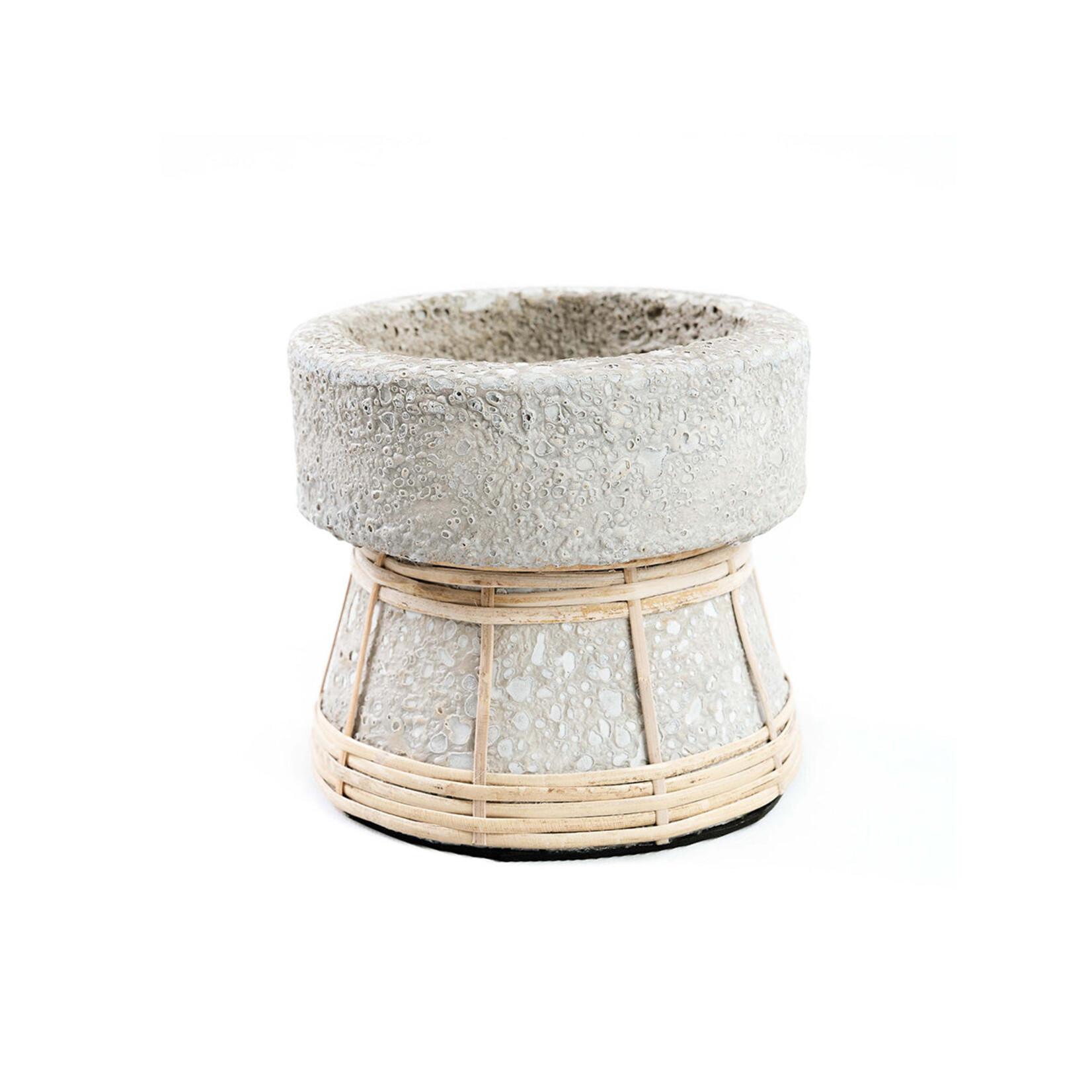 Bazar Bizar Antwerp The Serene Candle Holder - Concrete Natural - S