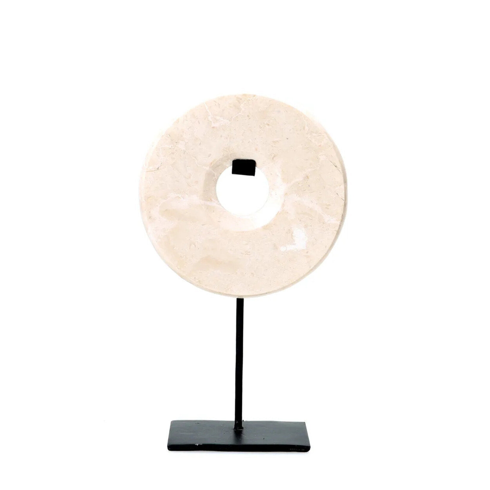Bazar Bizar Antwerp The Marble Disc on Stand - White - M
