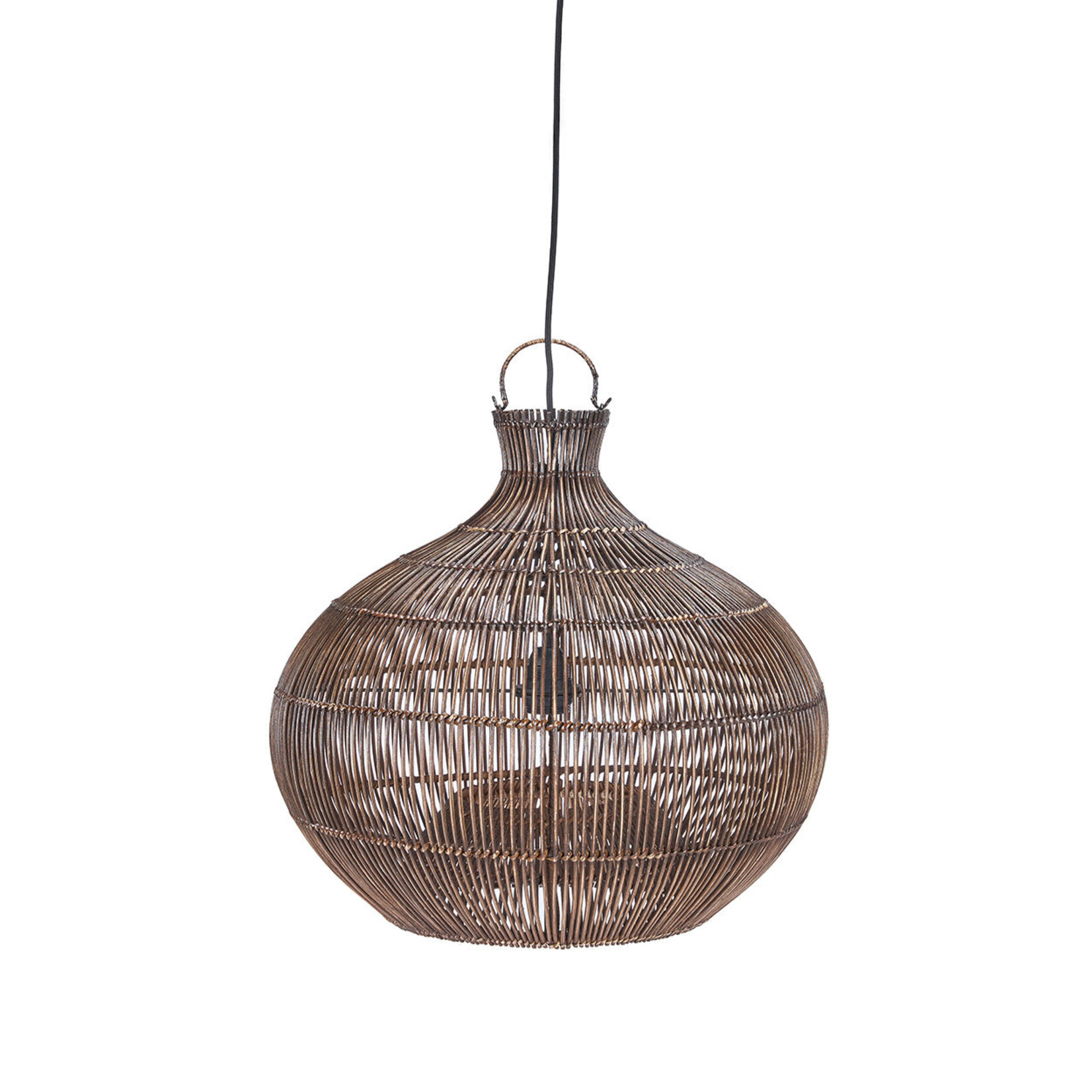 Bazar Bizar Antwerp The Desert Gourd Pendant - Dark Walnut - S