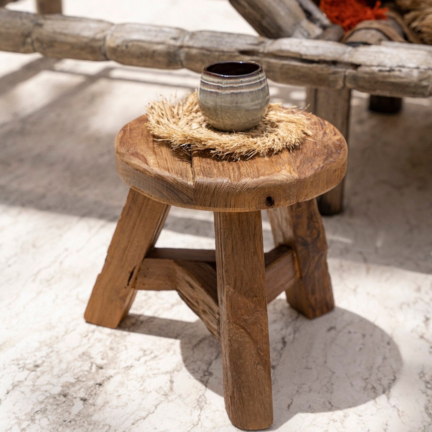 Bazar Bizar Antwerp The Yatai Stool - Natural - M
