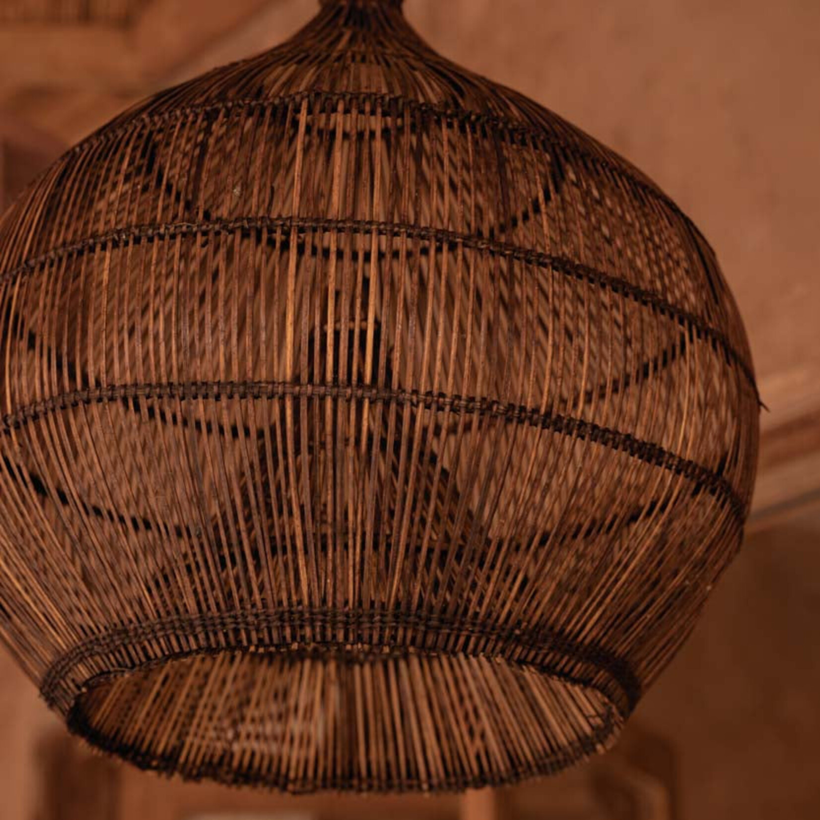 Bazar Bizar Antwerp The Desert Gourd Pendant - Dark Walnut - S