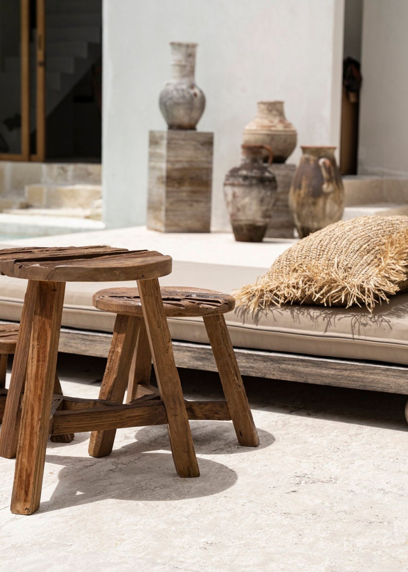 Bazar Bizar Antwerp The Yatai Stool - Natural - L