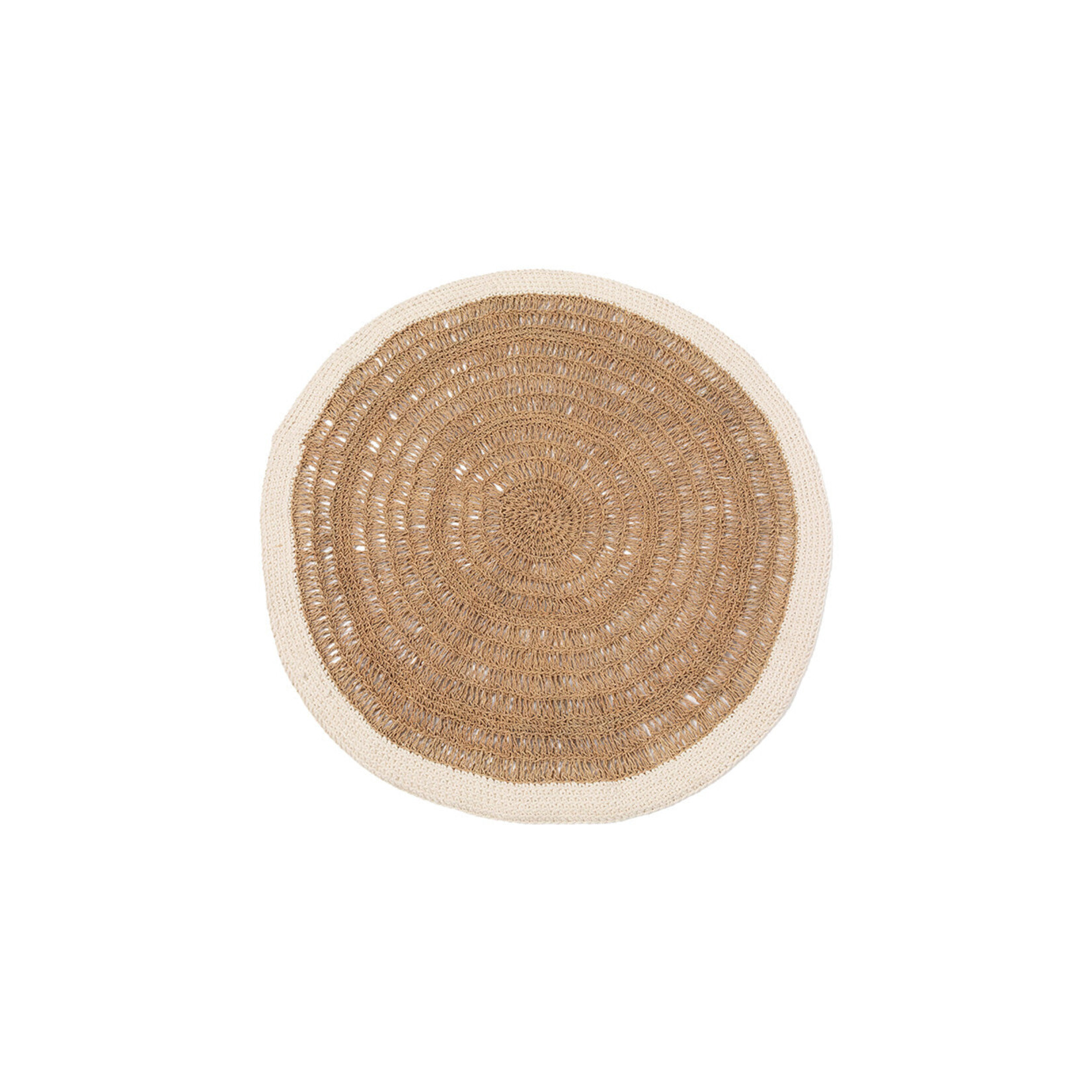 Bazar Bizar Antwerp The Seagrass & Cotton Round Carpet - Natural White - 100