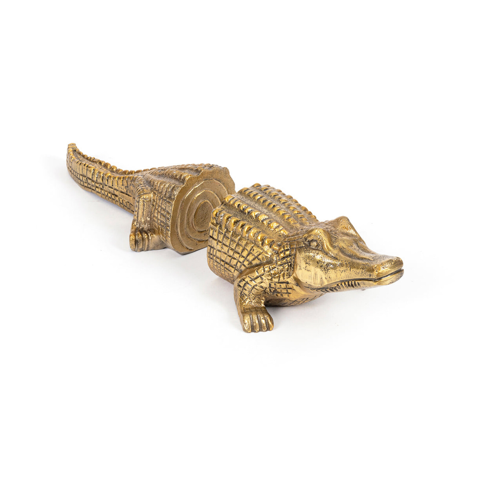 Bazar Bizar Antwerp The Crocodile Book Stands - Brass