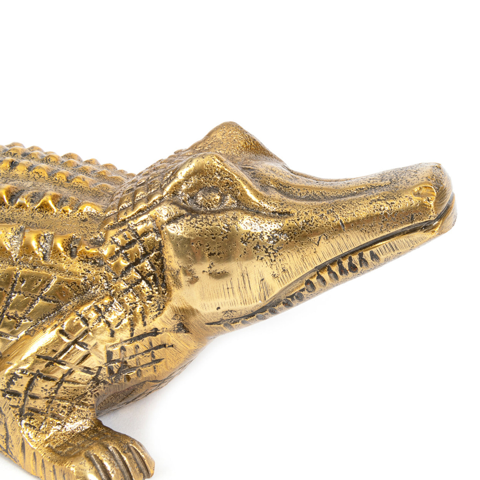 Bazar Bizar Antwerp The Crocodile Book Stands - Brass