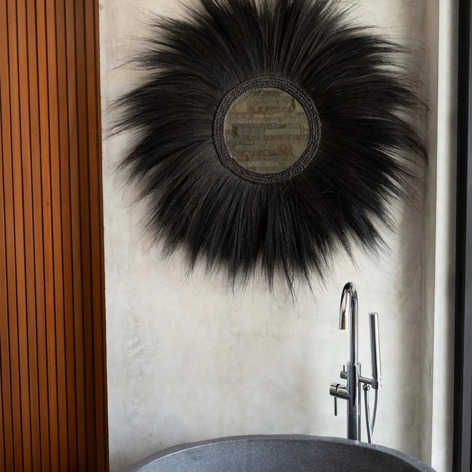 Bazar Bizar Antwerp The Simba Mirror - Black - L