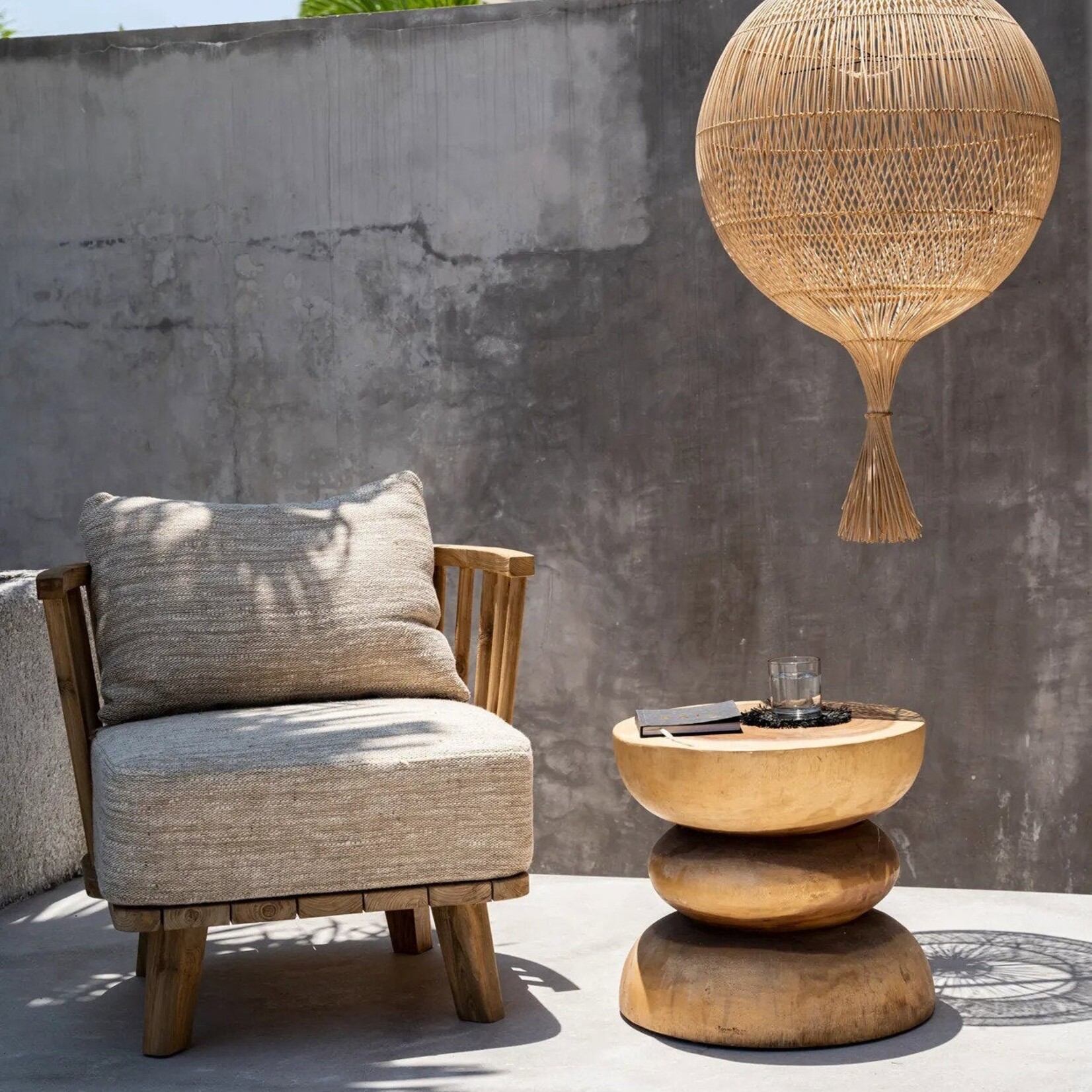 Bazar Bizar Antwerp The Wonton Floor Lamp - Pendant - Natural