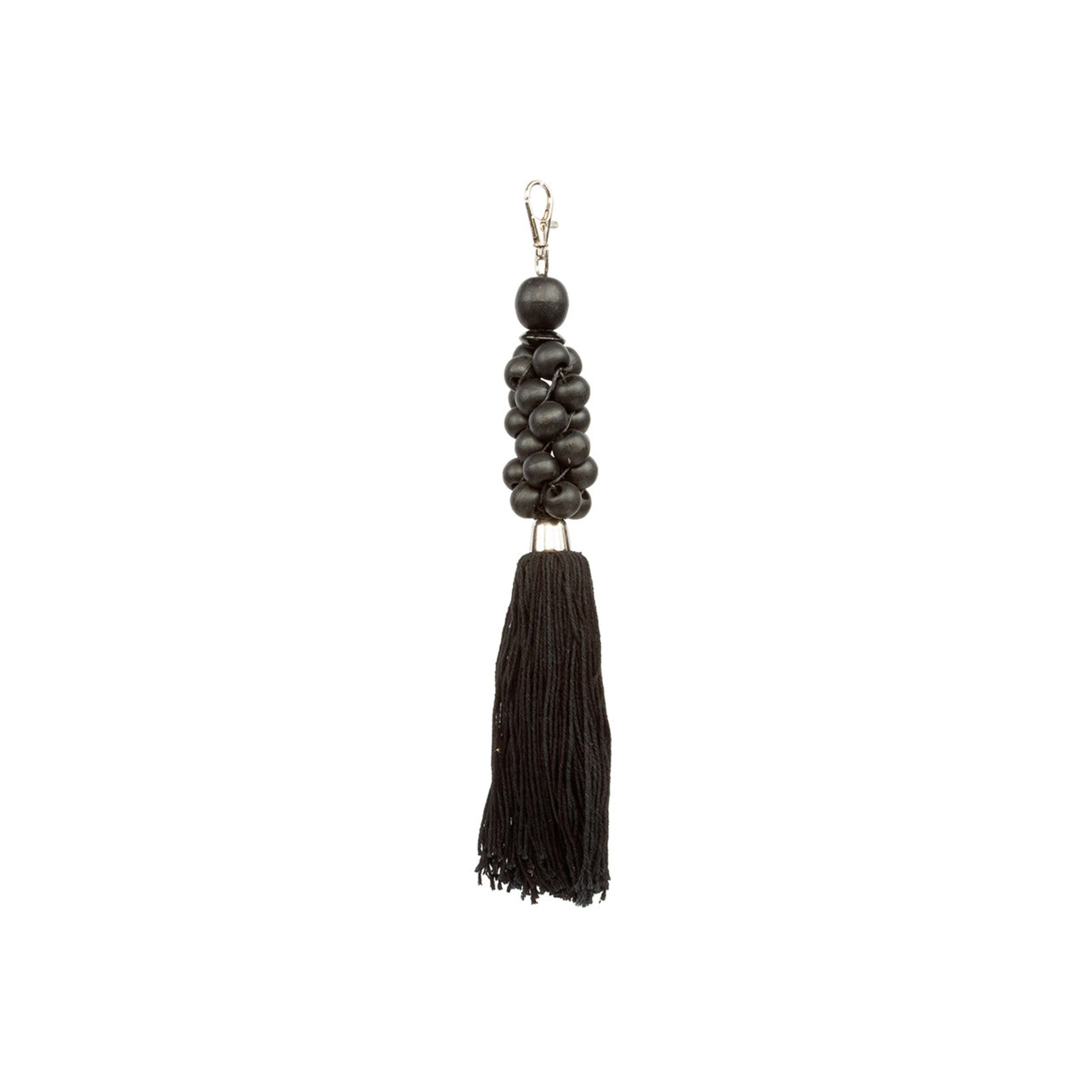 Bazar Bizar Antwerp The Wooden Beads Keychain - Black