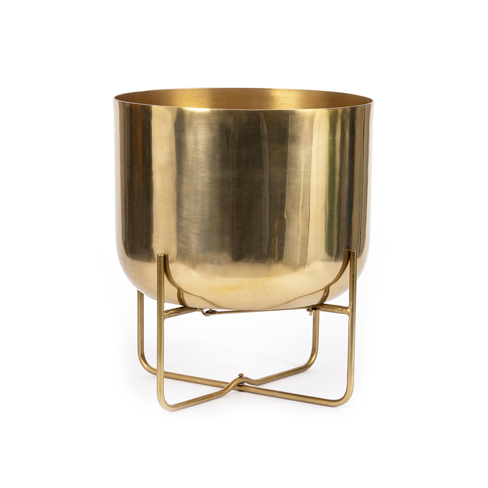 Bazar Bizar Antwerp The Brass Planter on Stand - Brass - XL